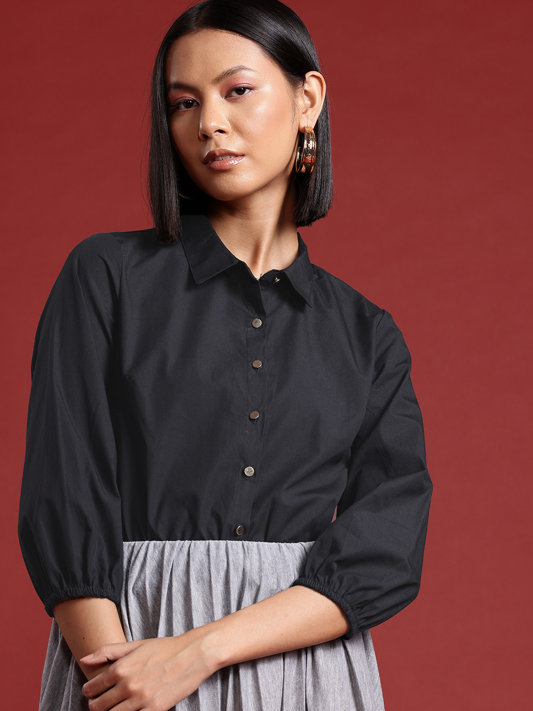 

All About You Formals Pure Cotton Formal Shirt, Black