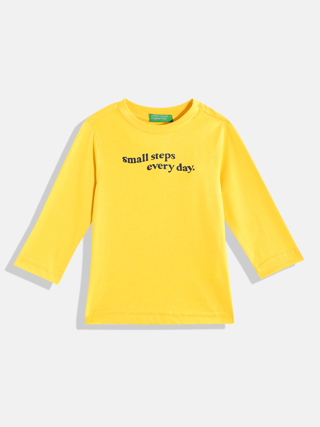

United Colors of Benetton Boys Typography Printed T-shirt, Yellow