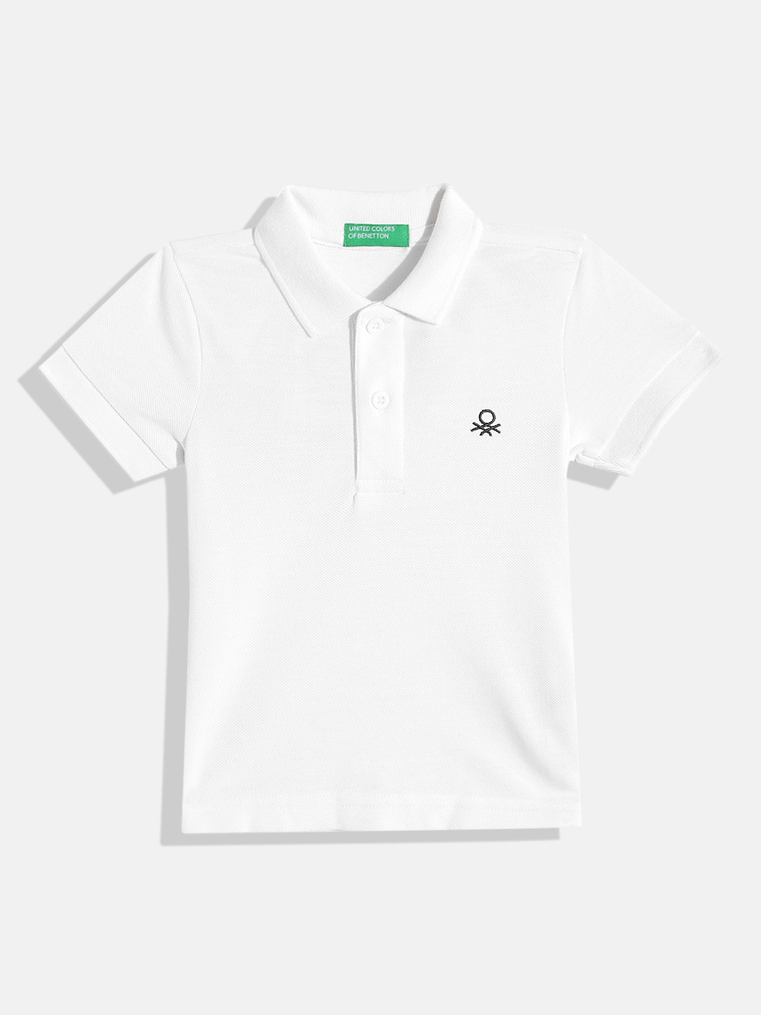 

United Colors of Benetton Boys Polo Collar T-shirt, White