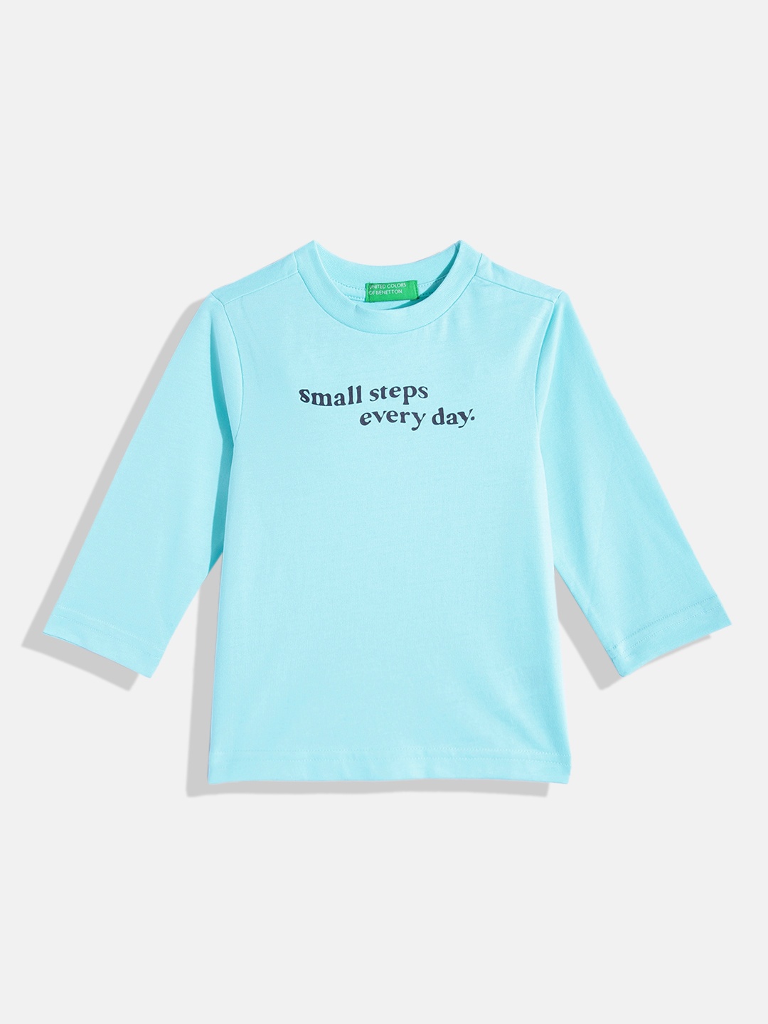 

United Colors of Benetton Boys Typography Printed T-shirt, Blue