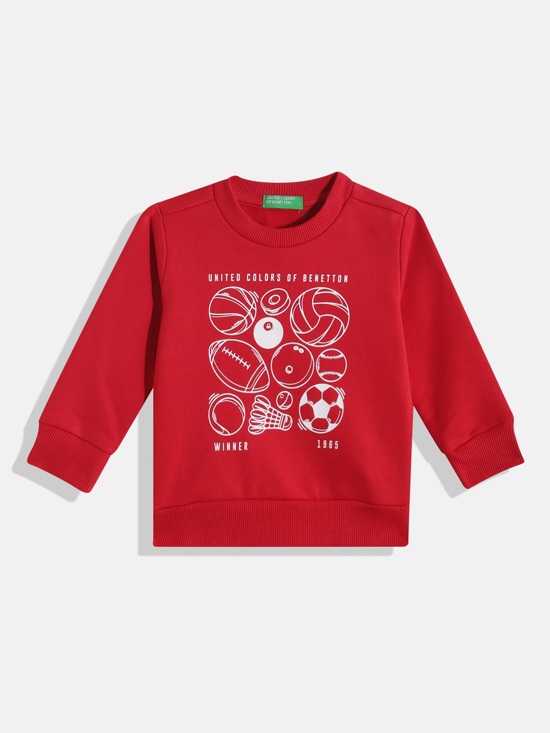 

United Colors of Benetton Boys Printed Sweatshirt, Red