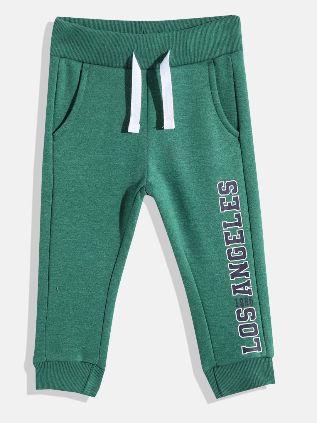 

United Colors of Benetton Boys Typography Printed Regular Fit Joggers, Green