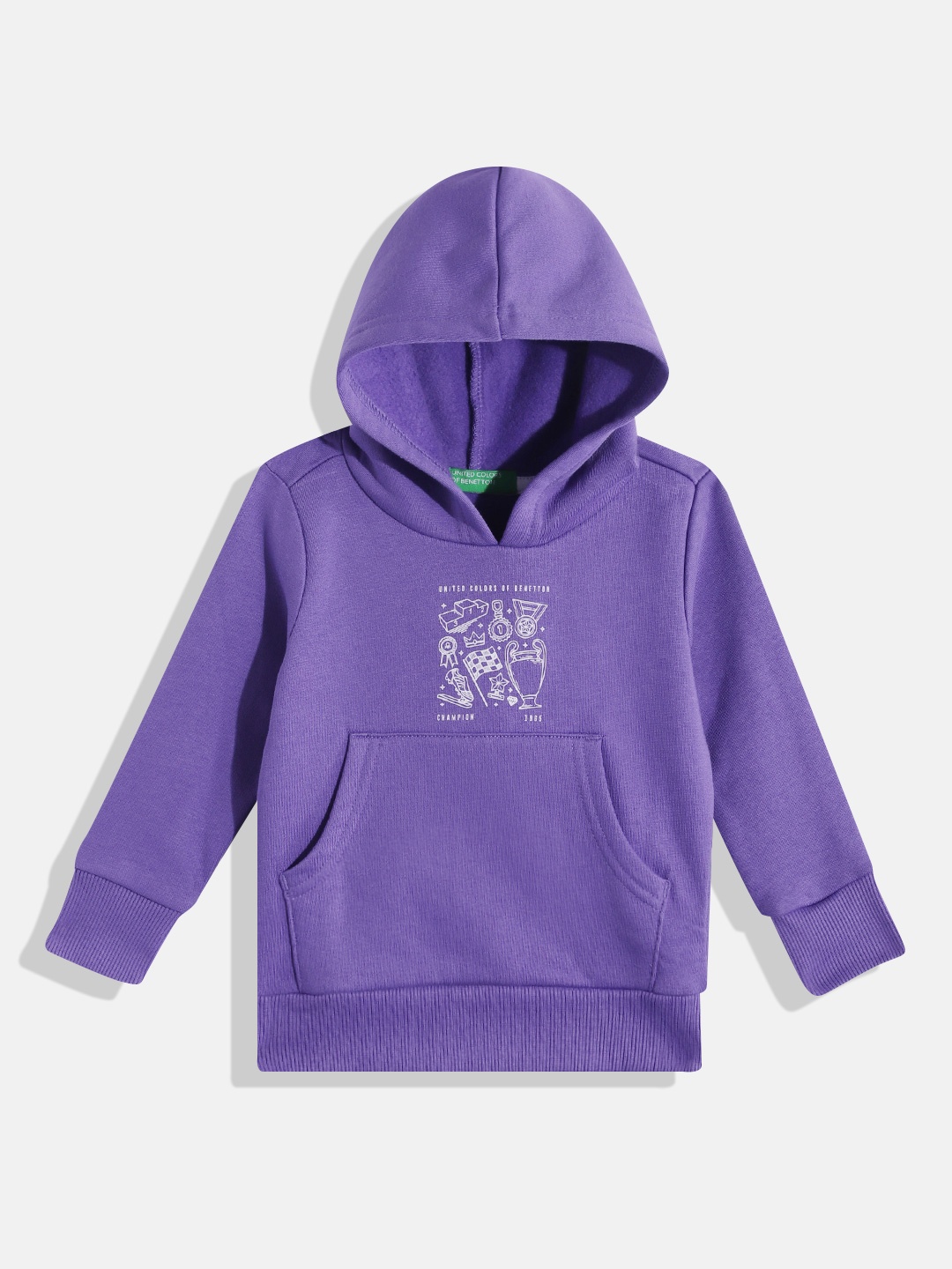 United Colors of Benetton Boys Printed Sweatshirt, Purple