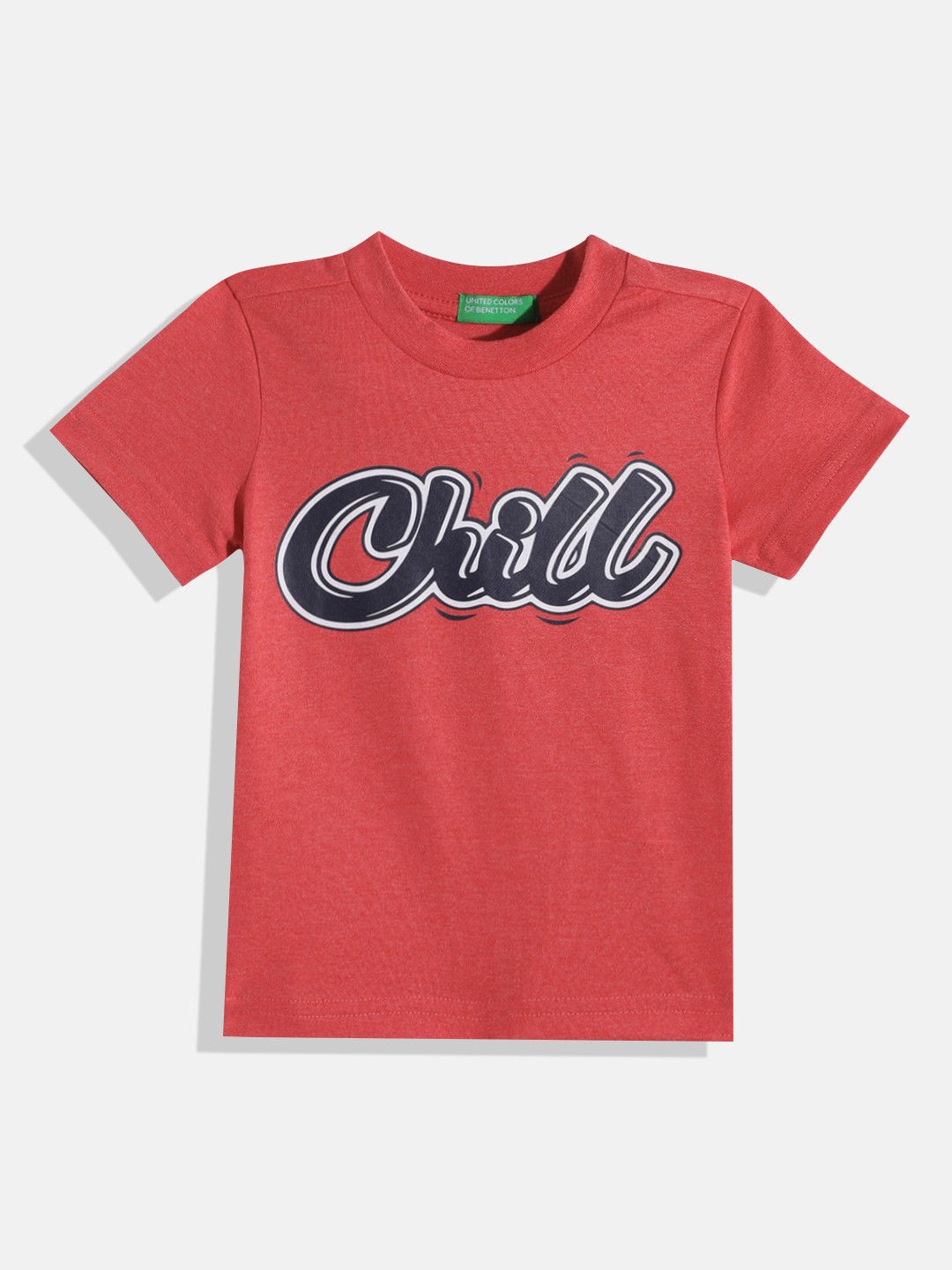 

United Colors of Benetton Boys Typography Printed T-shirt, Red