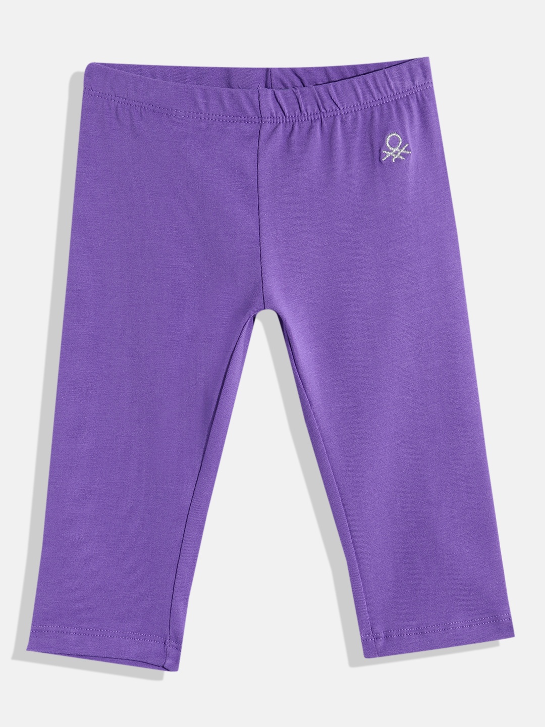 United Colors of Benetton Girls Ankle Length Leggings, Purple