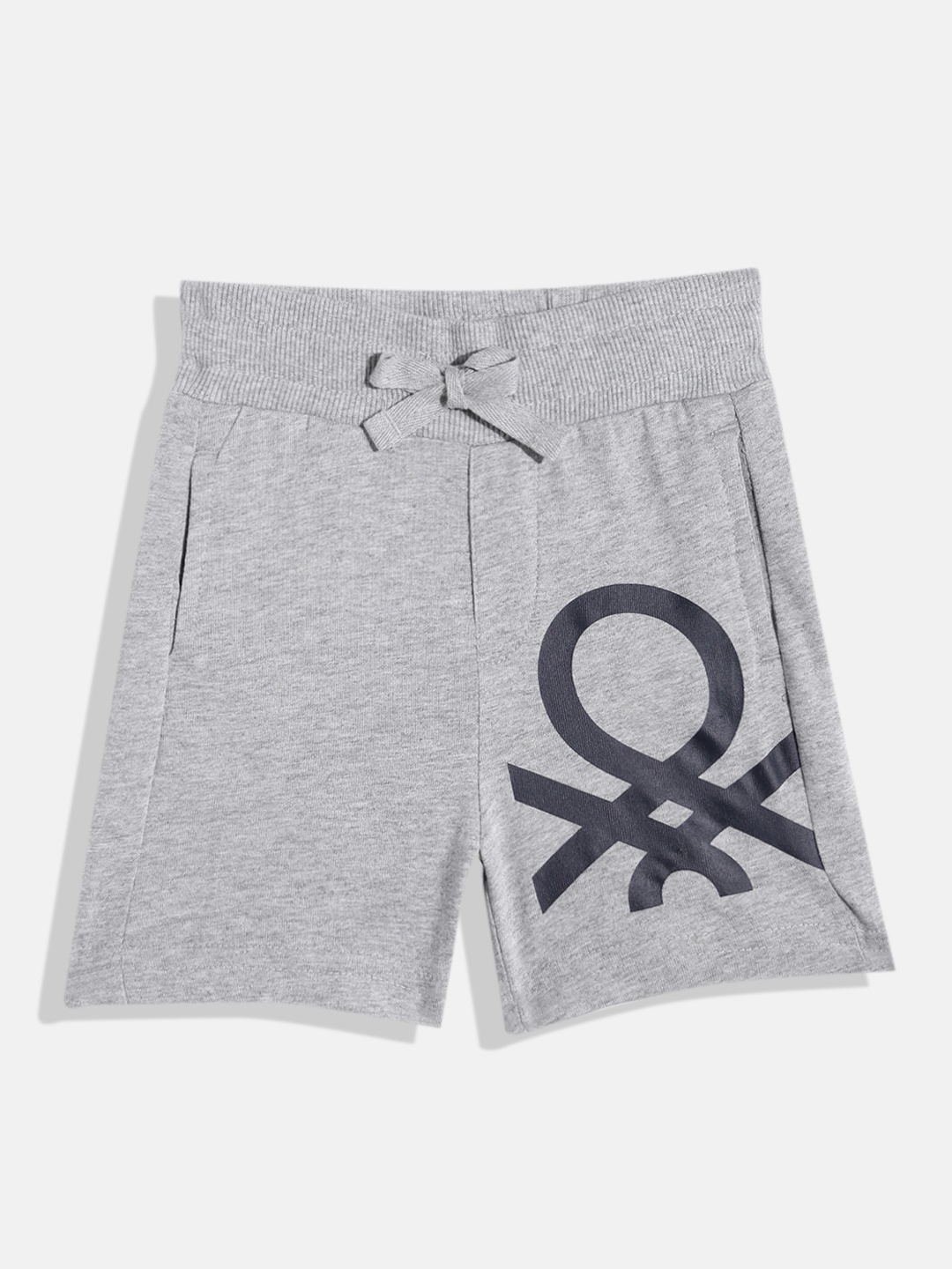 

United Colors of Benetton Boys Brand Logo Printed Detail Shorts, Grey
