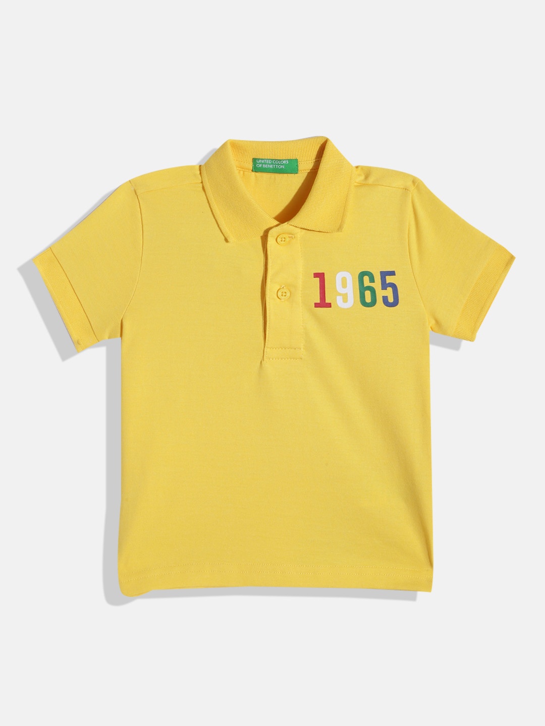 

United Colors of Benetton Boys Polo Collar T-shirt, Yellow