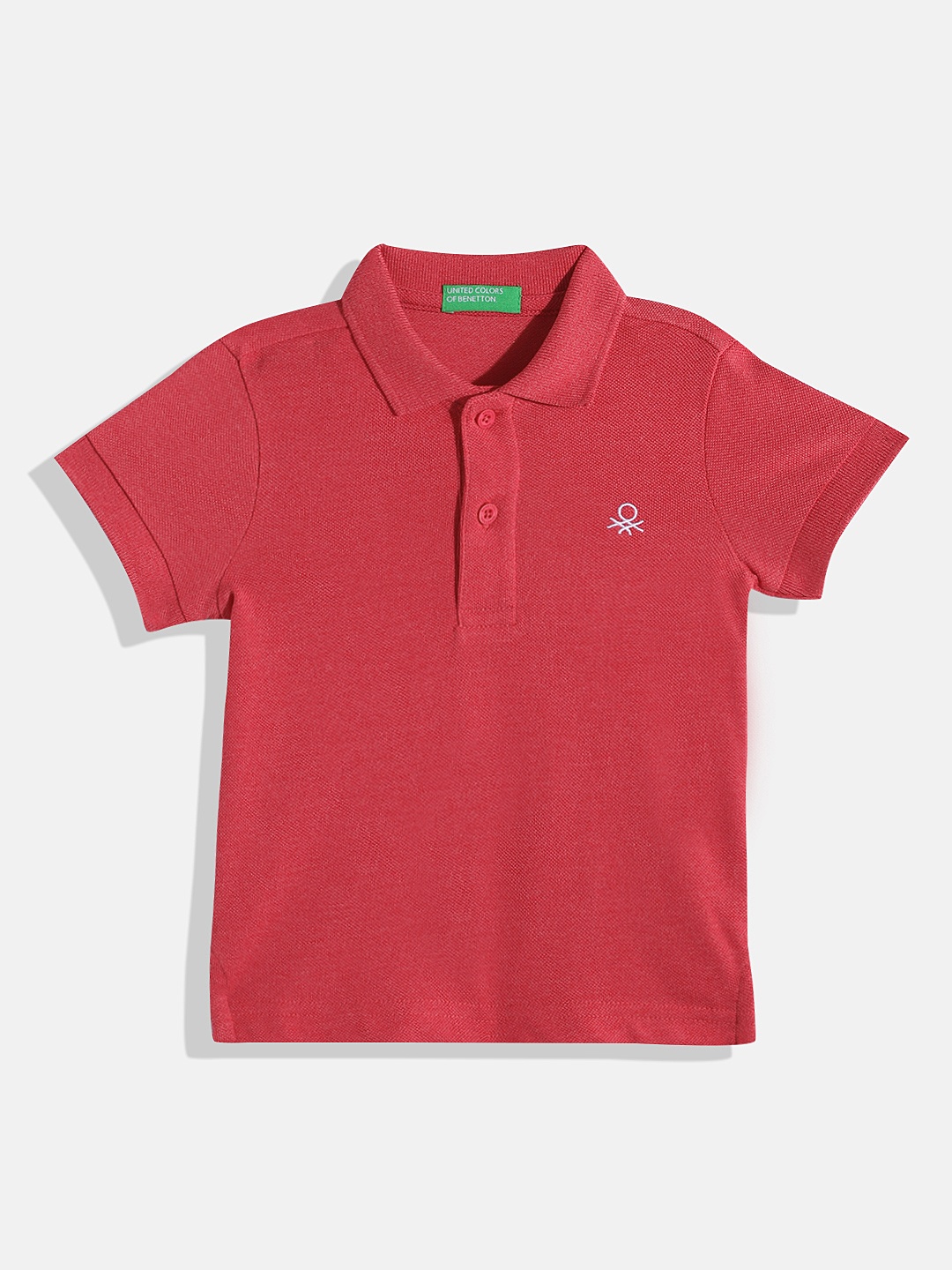 

United Colors of Benetton Boys Polo Collar T-shirt, Red