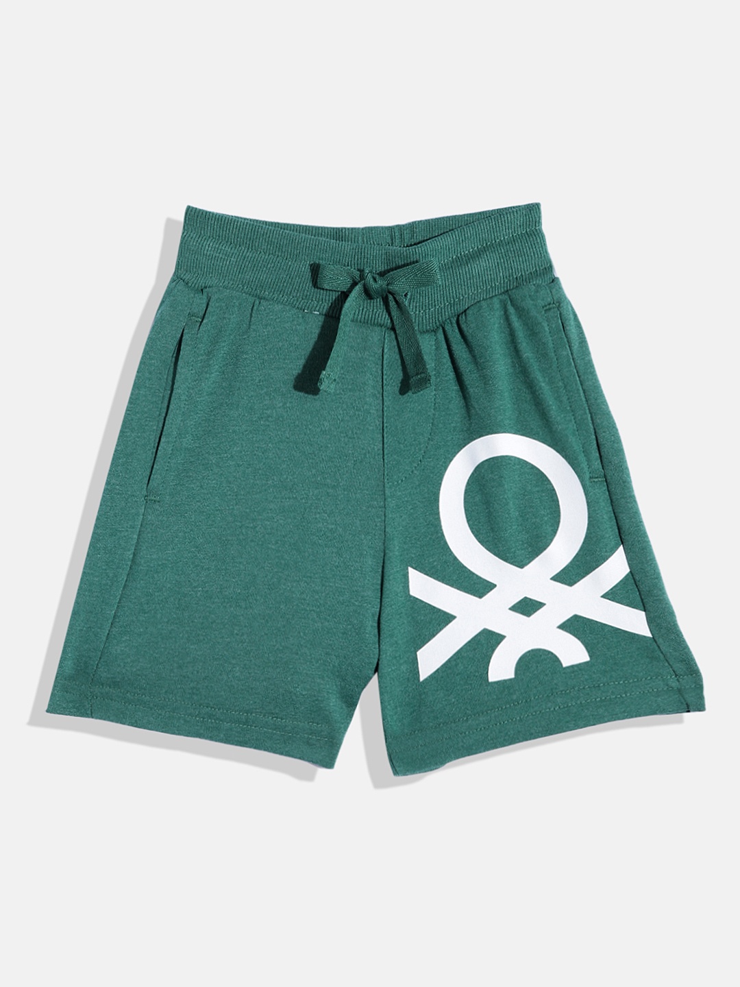 

United Colors of Benetton Boys Brand Logo Printed Detail Shorts, Green