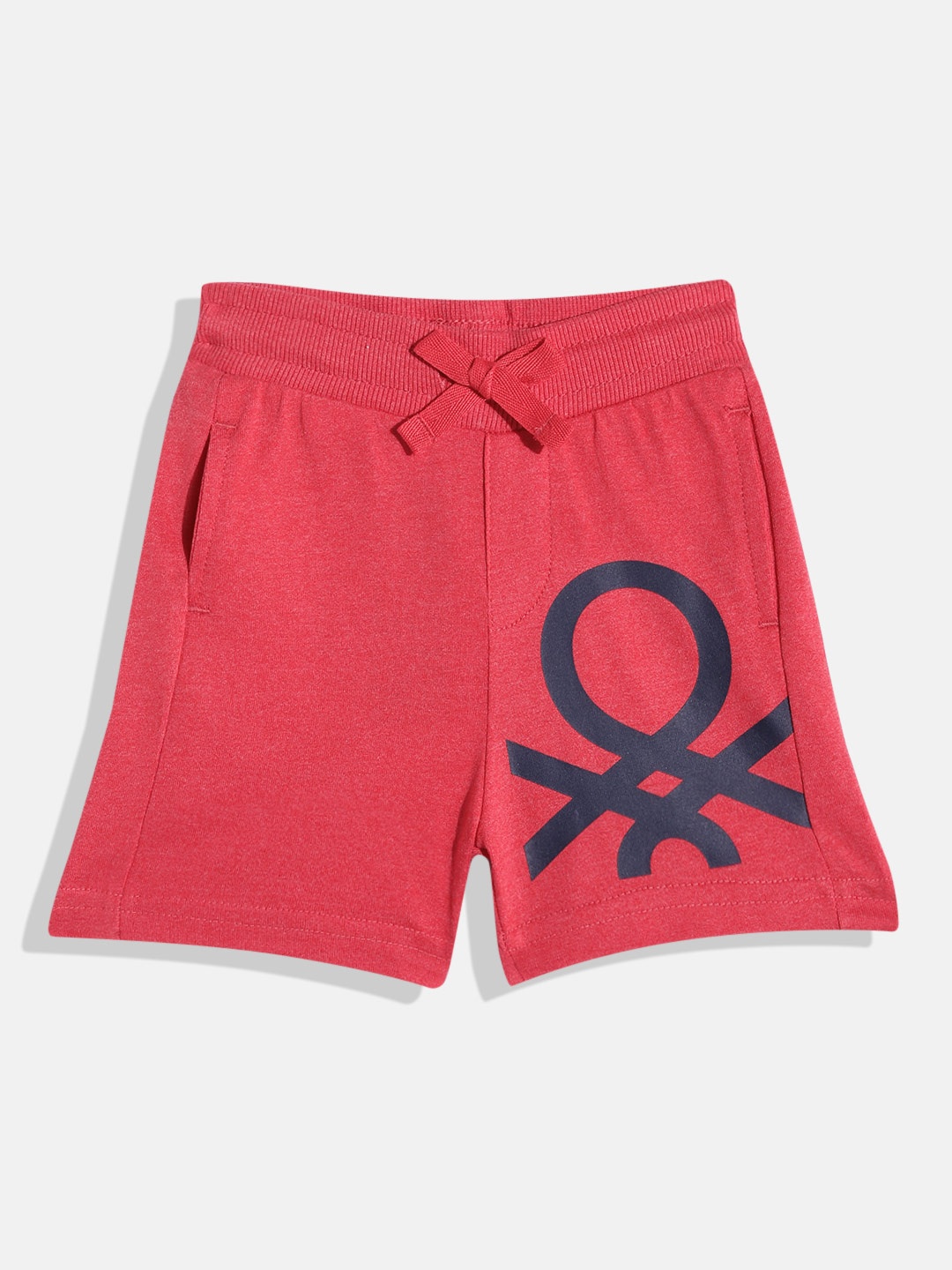

United Colors of Benetton Boys Brand Logo Printed Detail Shorts, Red