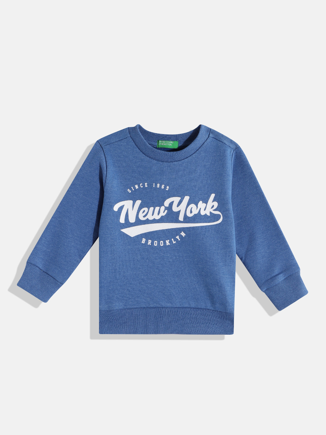 

United Colors of Benetton Boys Typography Printed Sweatshirt, Blue