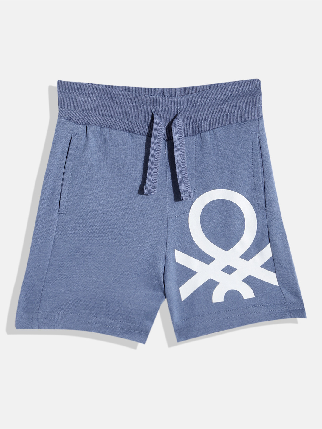 

United Colors of Benetton Boys Brand Logo Printed Detail Shorts, Blue