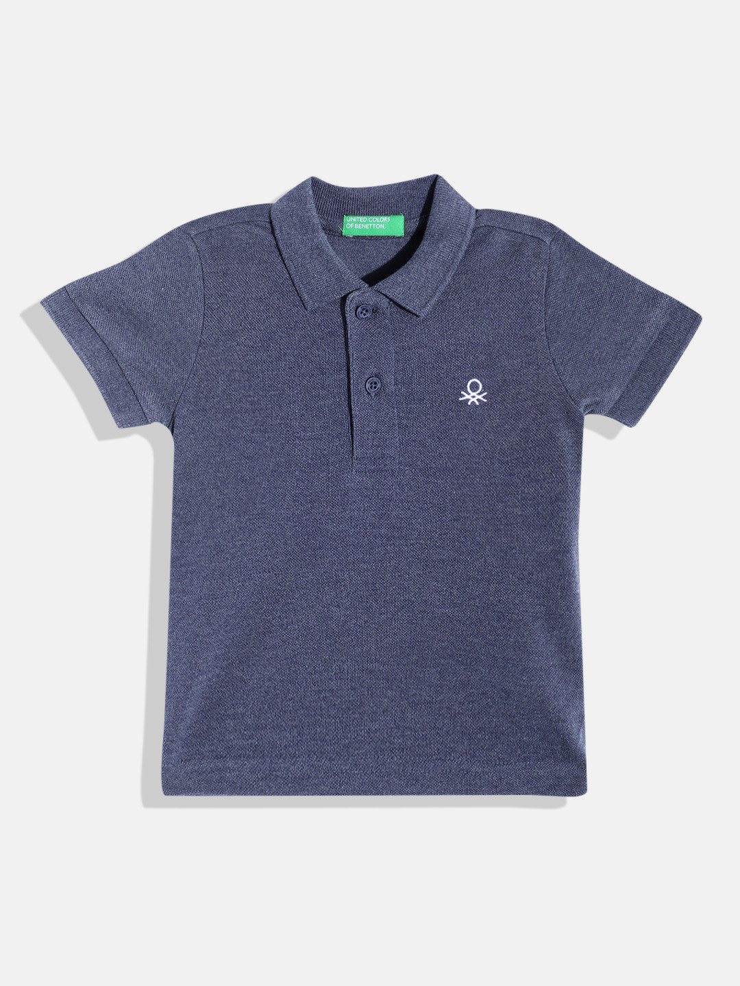 

United Colors of Benetton Boys Polo Collar T-shirt, Navy blue