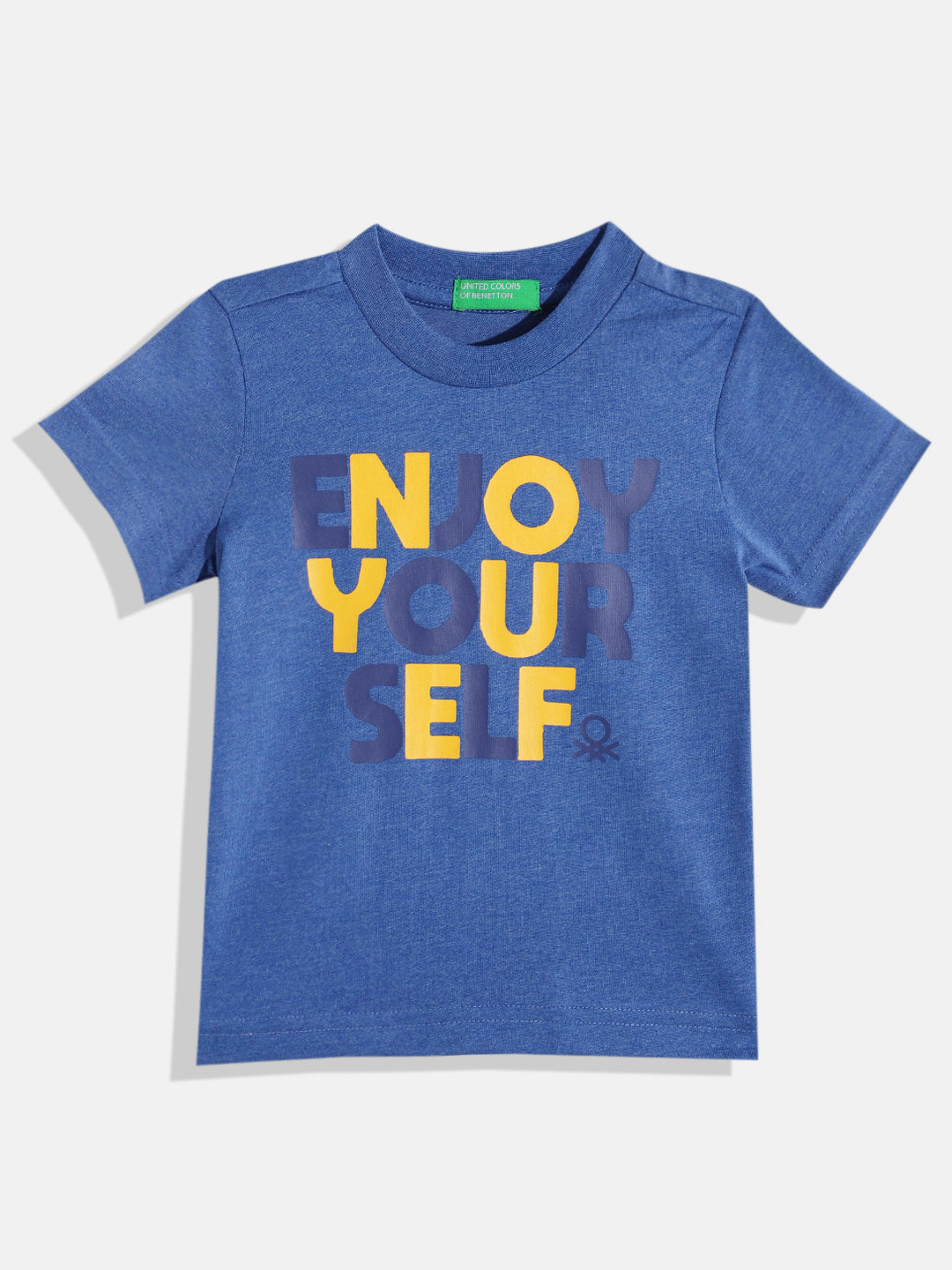 

United Colors of Benetton Boys Typography Printed T-shirt, Blue