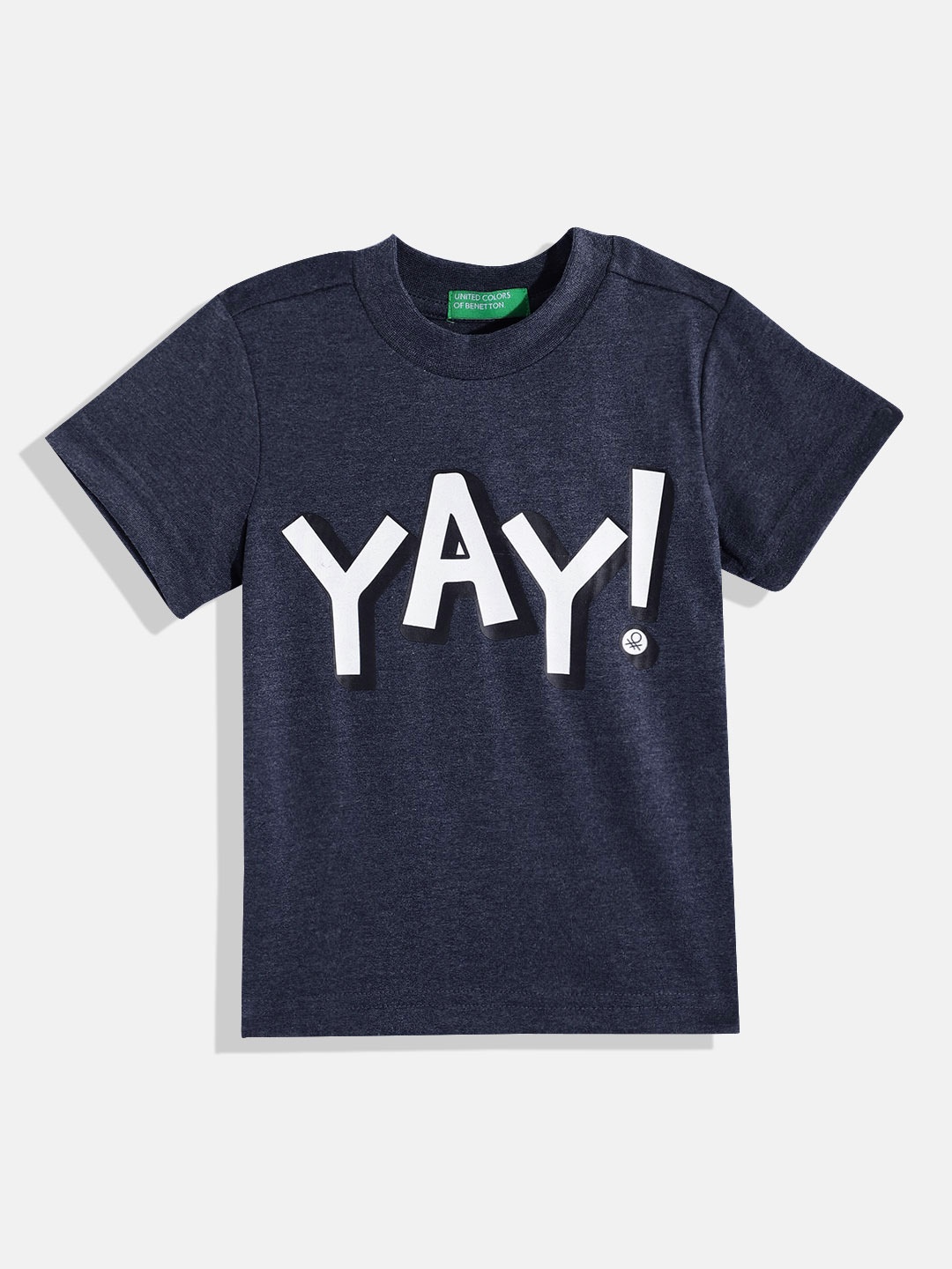 

United Colors of Benetton Boys Typography Printed T-shirt, Navy blue