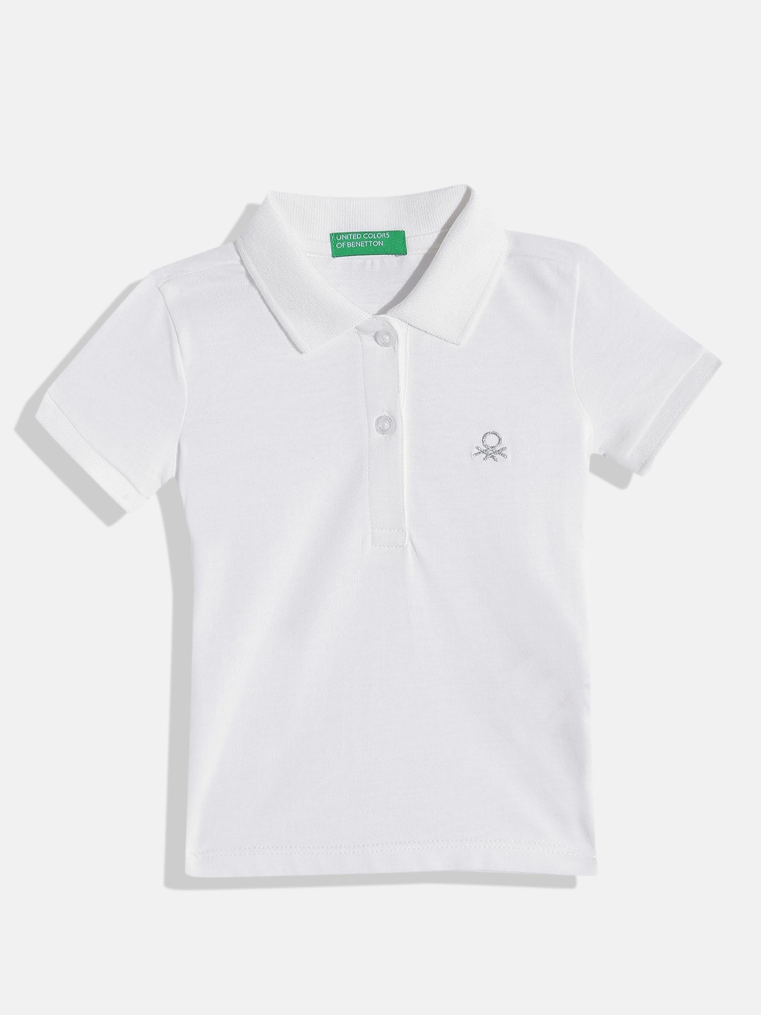 

United Colors of Benetton Boys Polo Collar T-shirt, Off white
