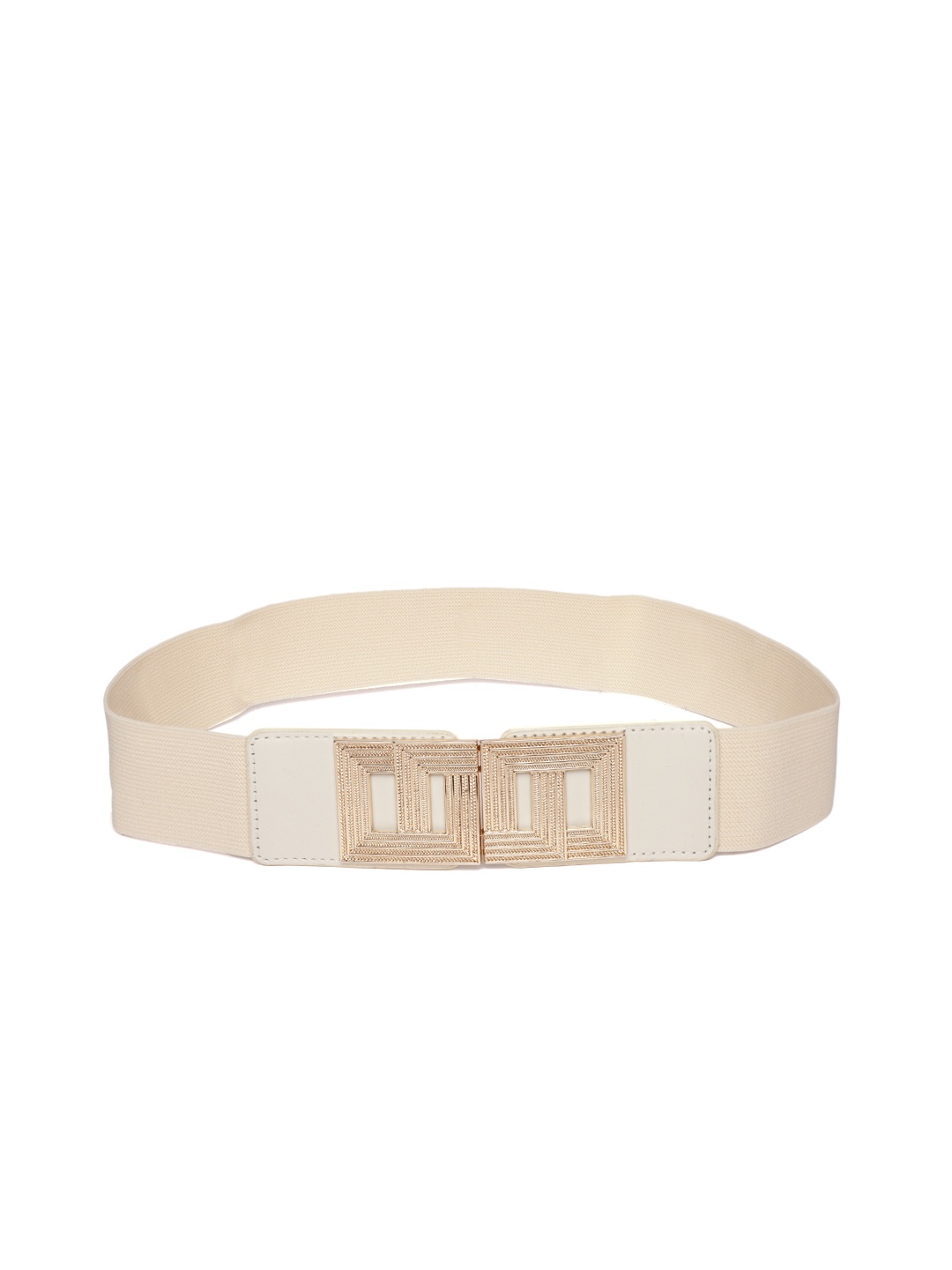 

Sasimo Women Stretchable Wide Belt, Cream