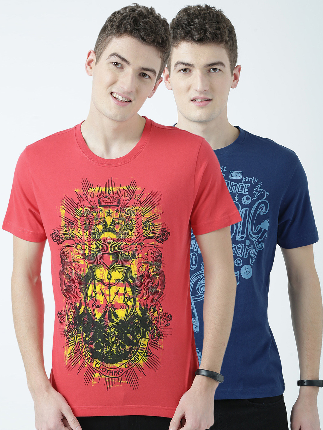 

Huetrap Men Pack of 2 T-Shirts, Red
