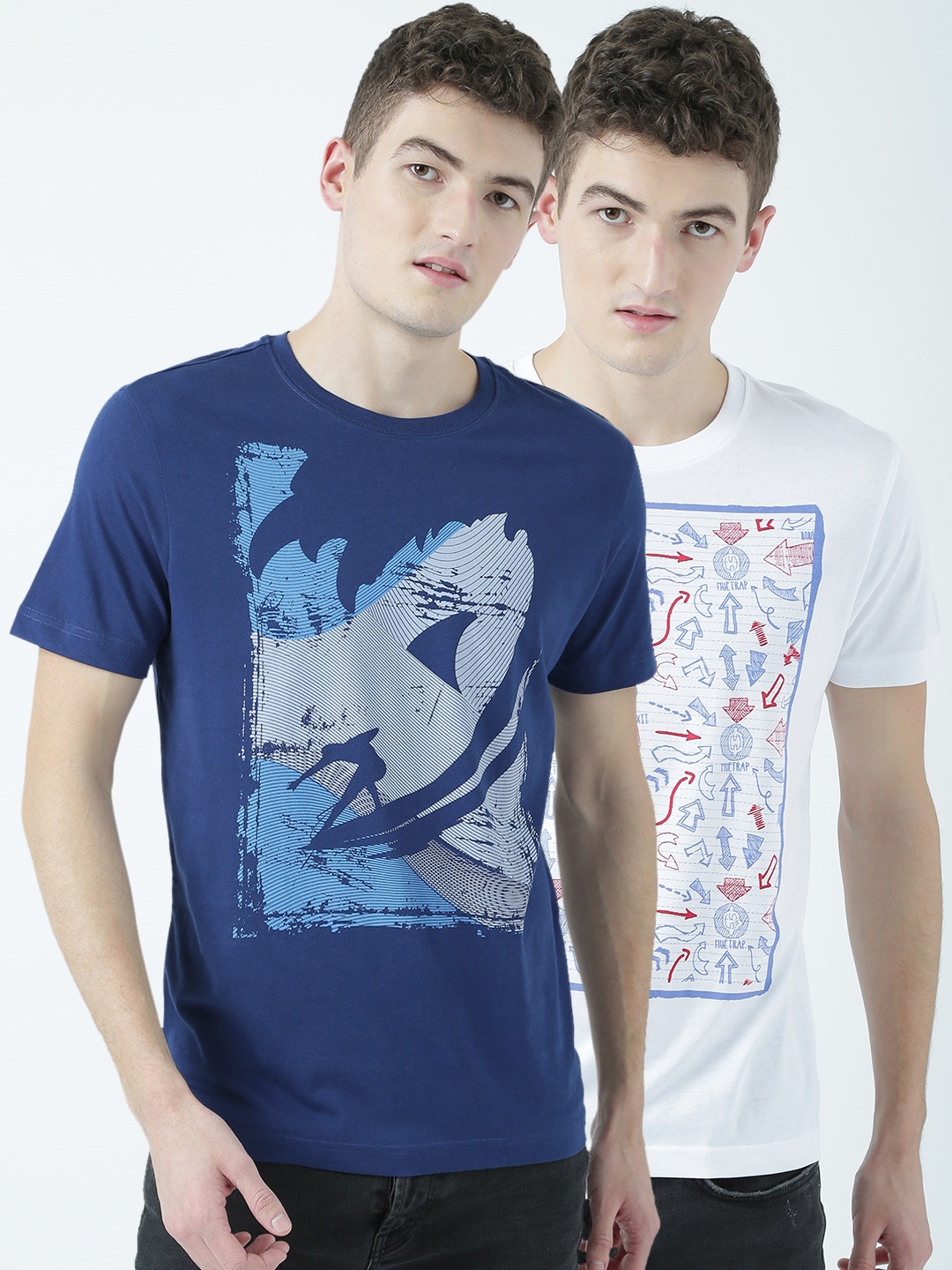

Huetrap Men Pack of 2 T-Shirts, Blue