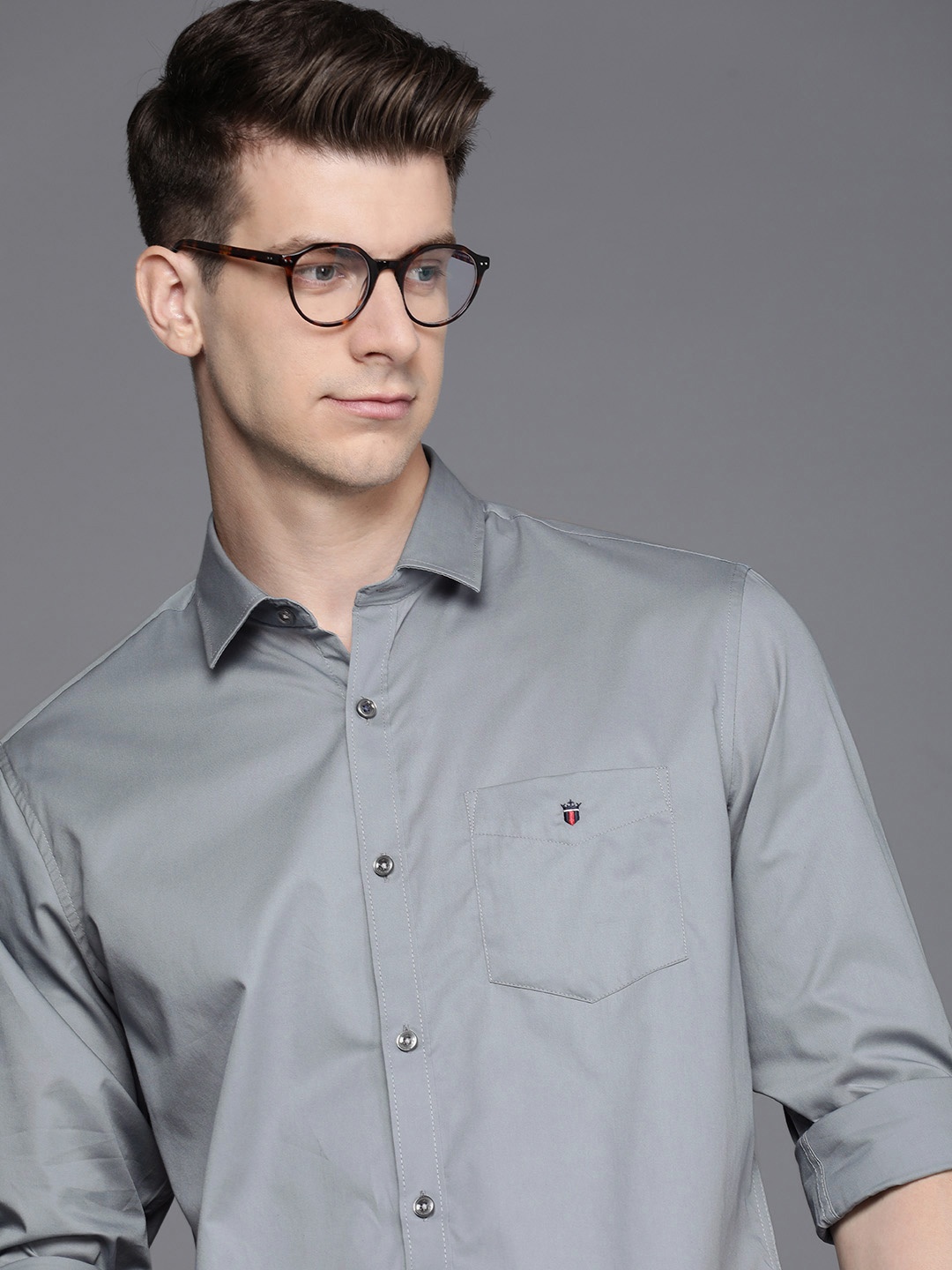 

Louis Philippe Sport Pure Cotton Slim Fit Casual Shirt, Grey