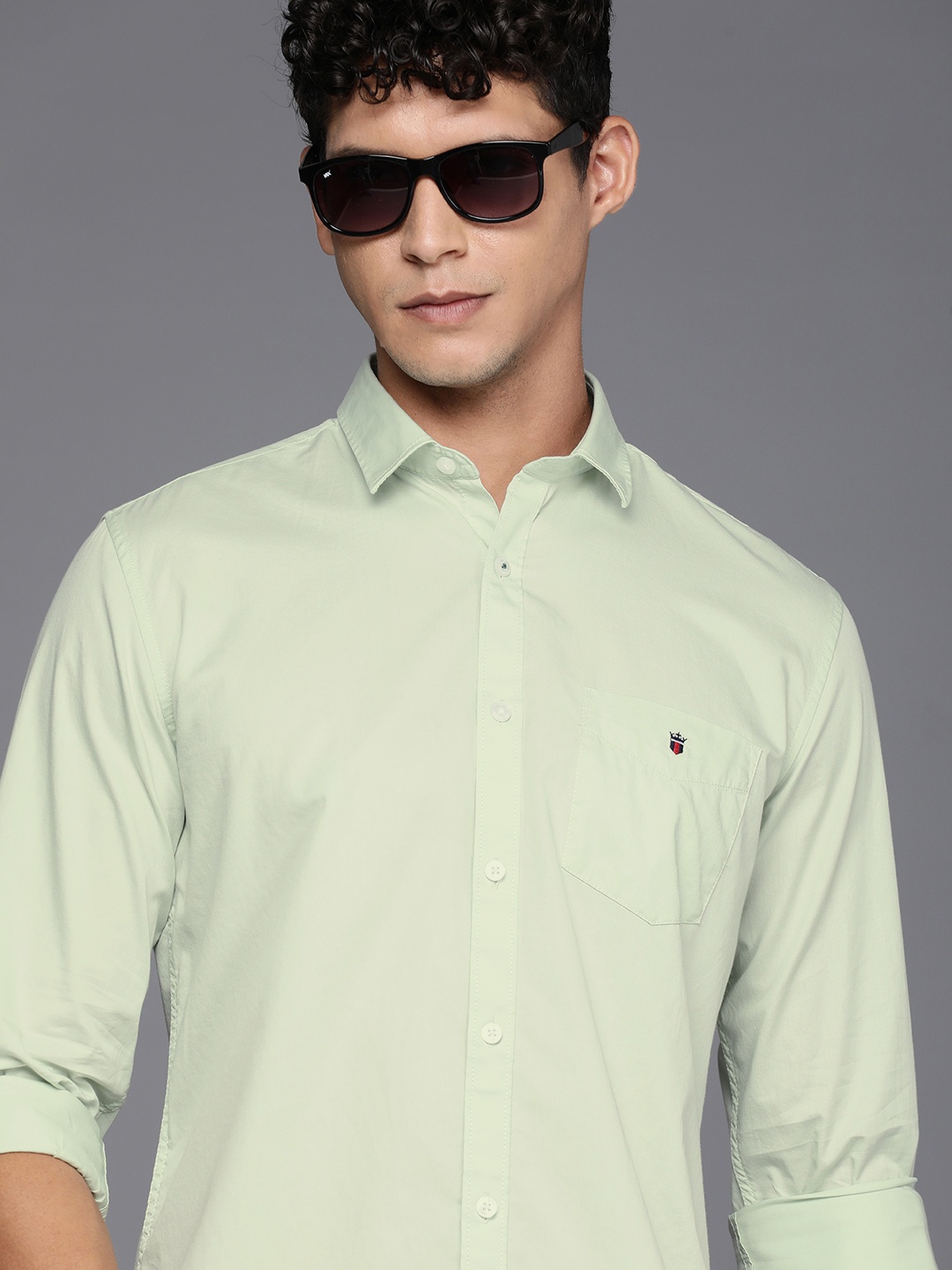 

Louis Philippe Sport Slim Fit Opaque Casual Shirt, Green