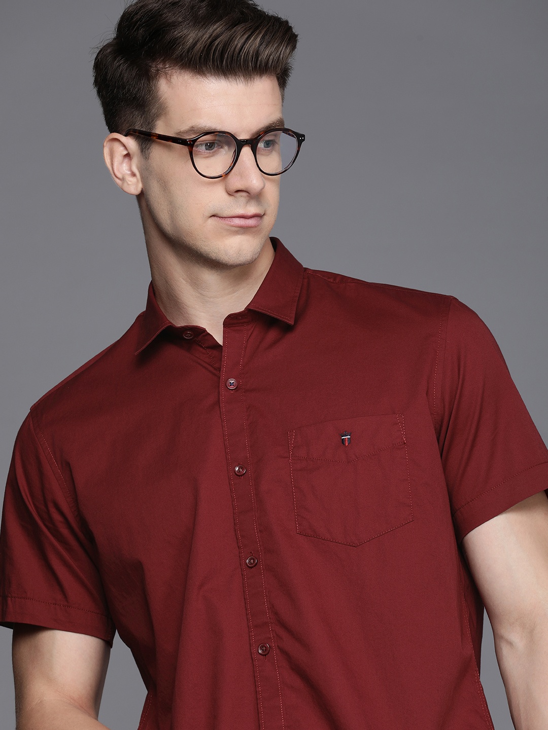 

Louis Philippe Sport Slim Fit Opaque Casual Shirt, Maroon