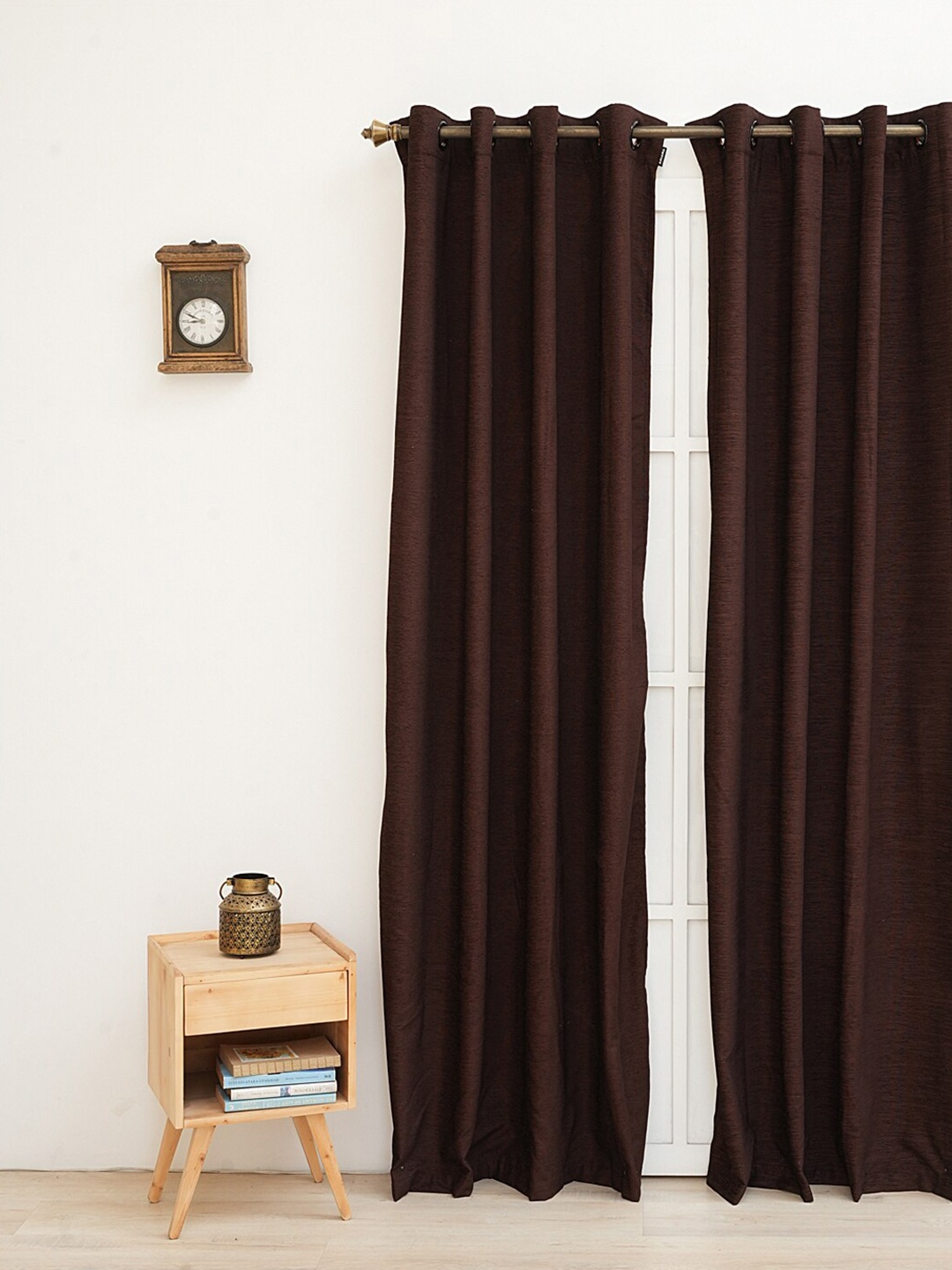 

Ariana Brown Solid Room Darkening Long Door Curtain