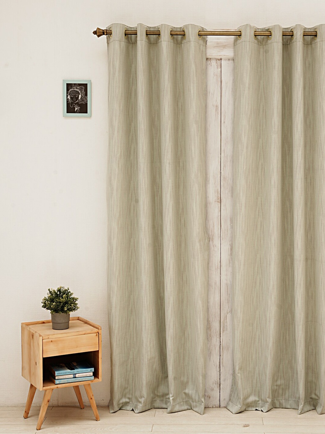 

Ariana Grey Solid Room Darkening Long Door Curtain