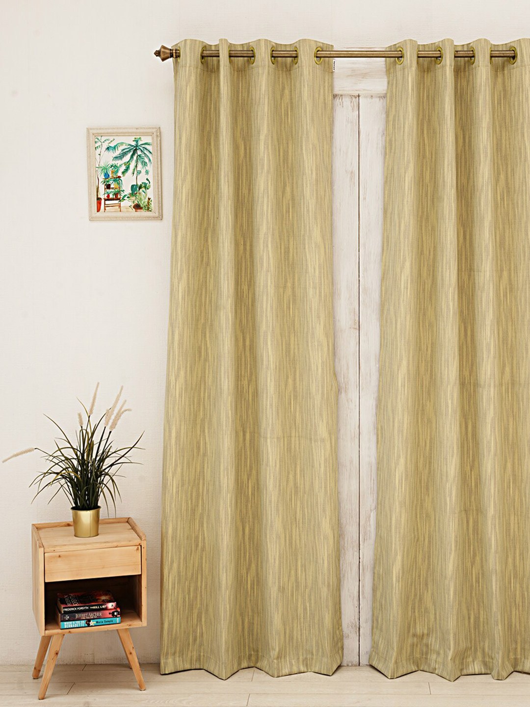 

Ariana Green & Grey Room Darkening Single Long Door Curtain