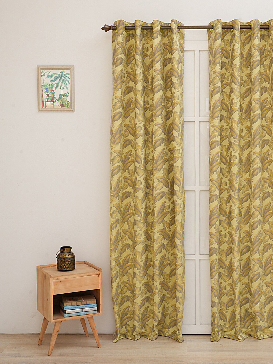 

Ariana Green & Grey Tropical Room Darkening Door Curtain