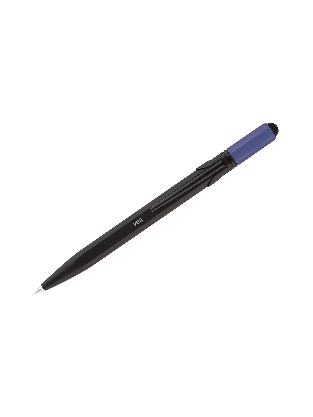 

VEA Care Matte Three Matallic Blue Cap Ballpoint Pen, Black