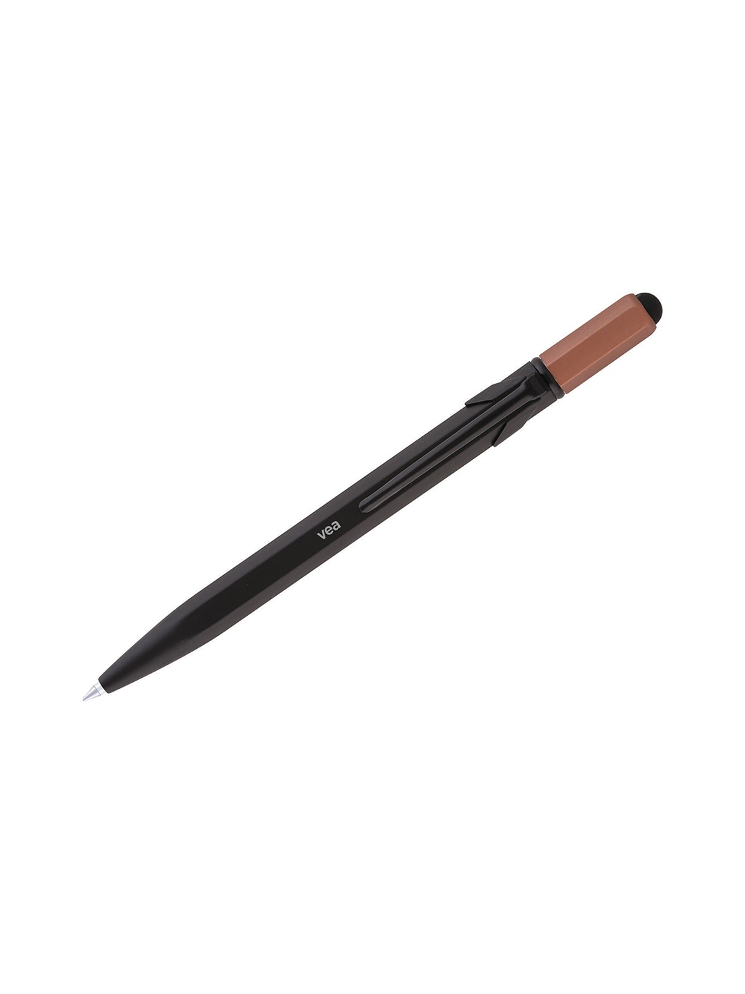 

VEA Three Matallic Brown Cap Ballpoint Pen, Black