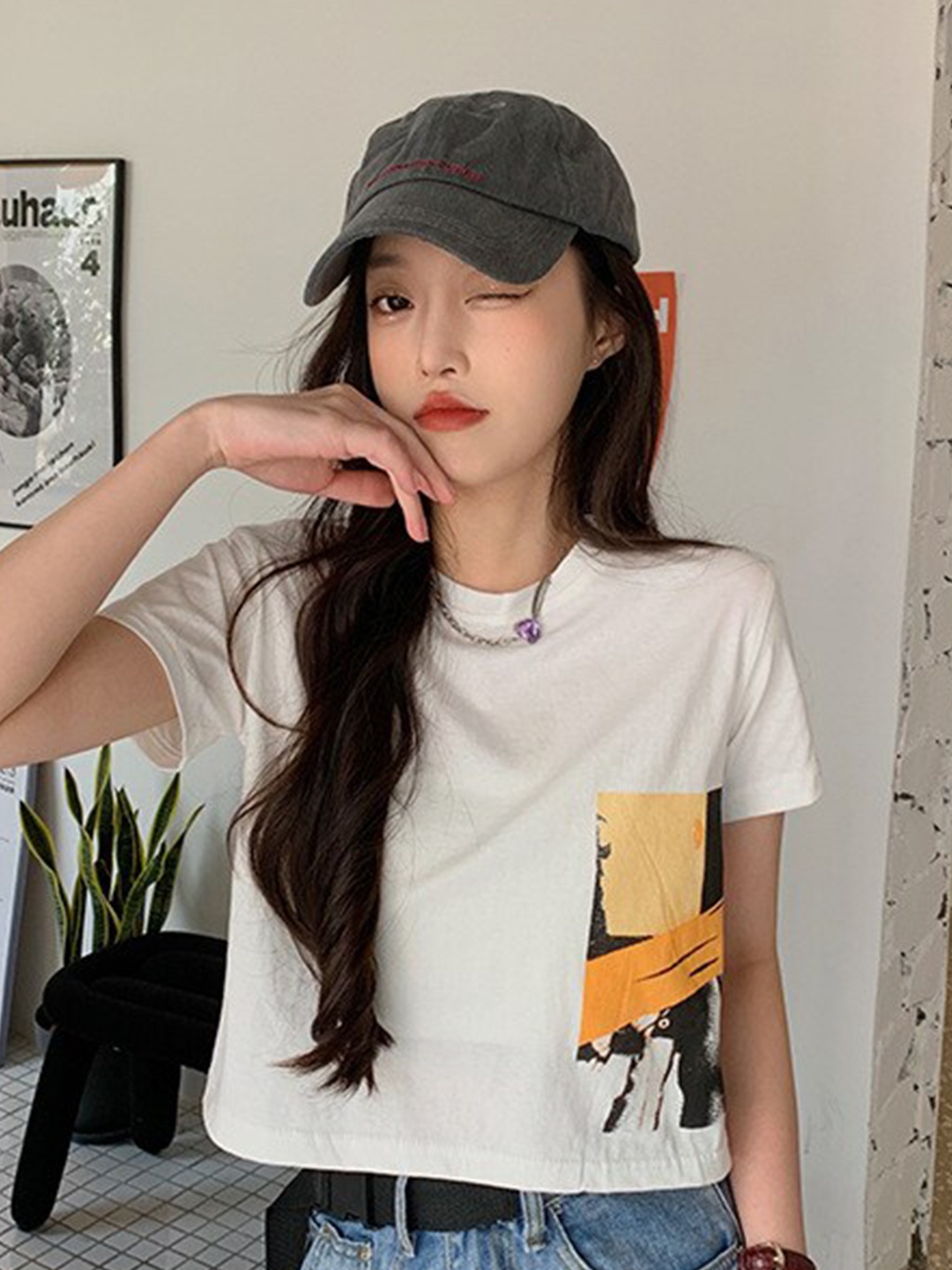 

BoStreet Off White Graphic Printed Pure Cotton Top