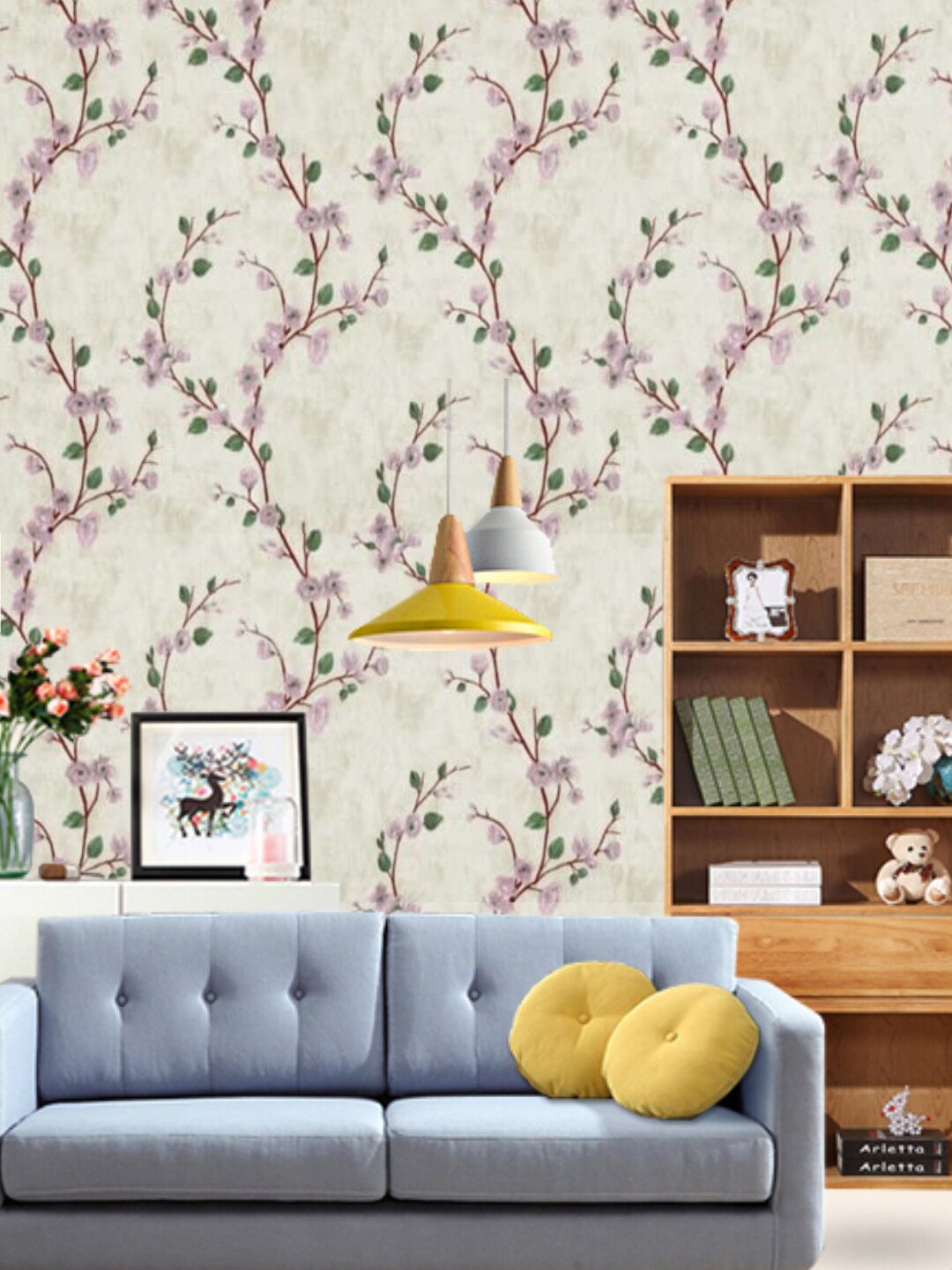 

Jaamso Royals Conversational Print Self Adhesive Wallpaper, White