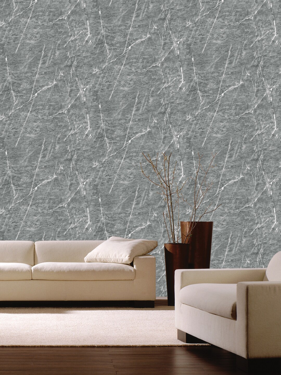 

Jaamso Royals Grey with White Abstract Prined Self Vinyl Adhesive Wallpaper