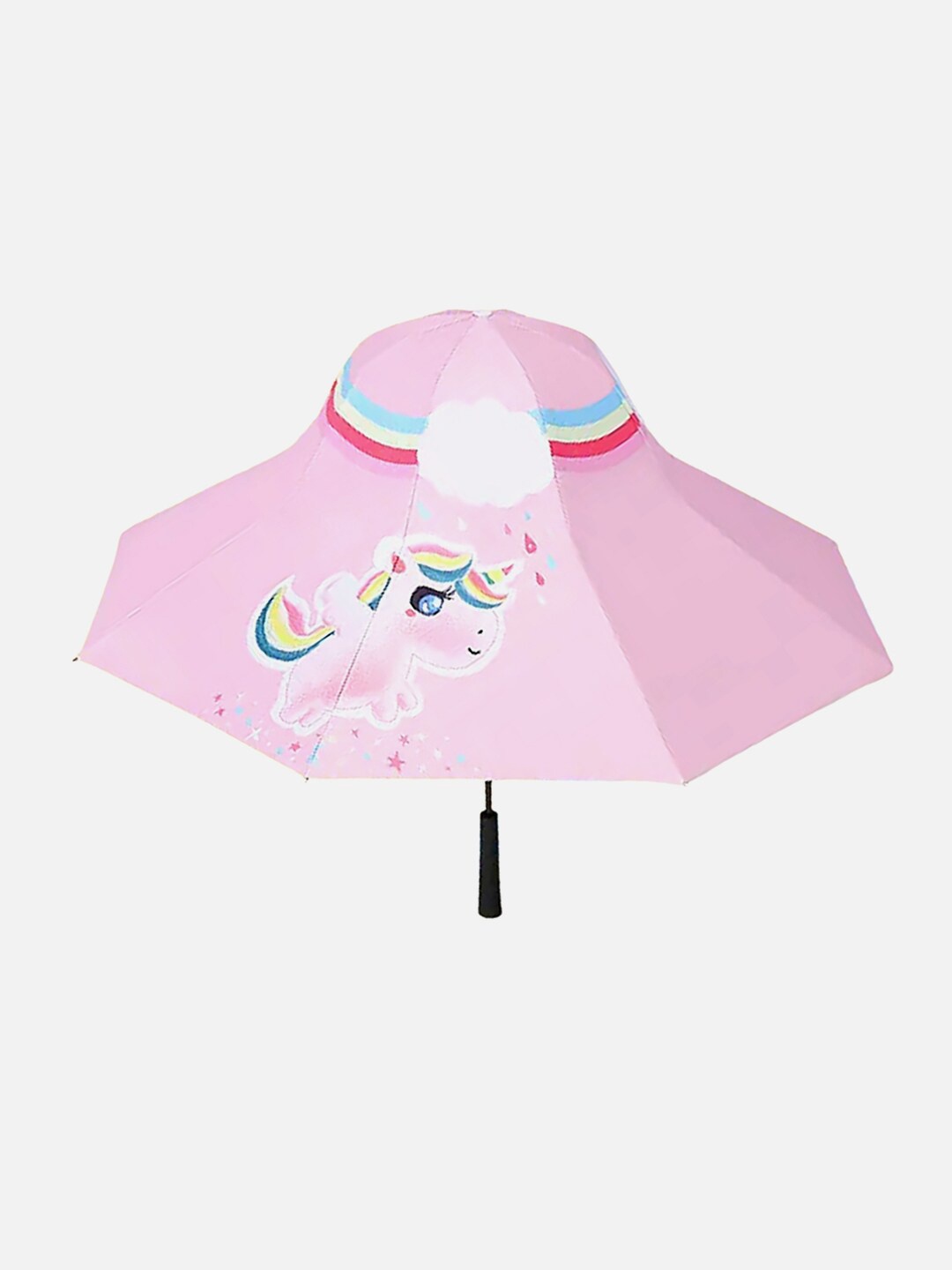 

Little Surprise Box LLP Kids Rainbow Uni Theme Mexican Hat Style Umbrella, Pink