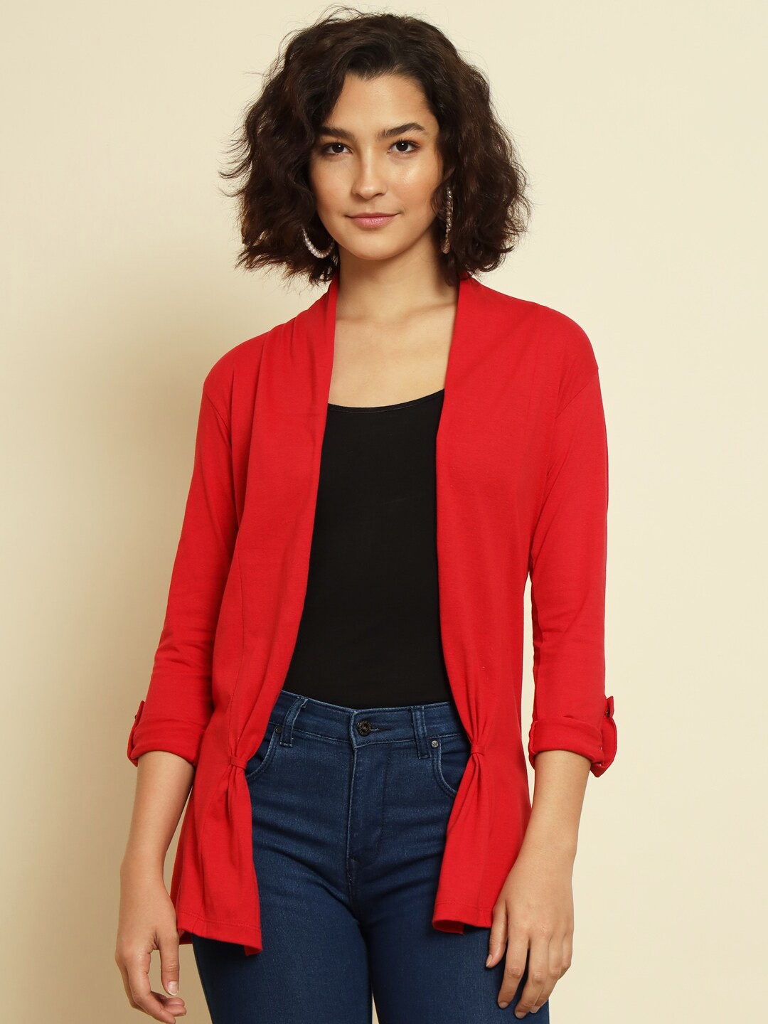 

Trend Arrest Women Front Open Shrug, Red