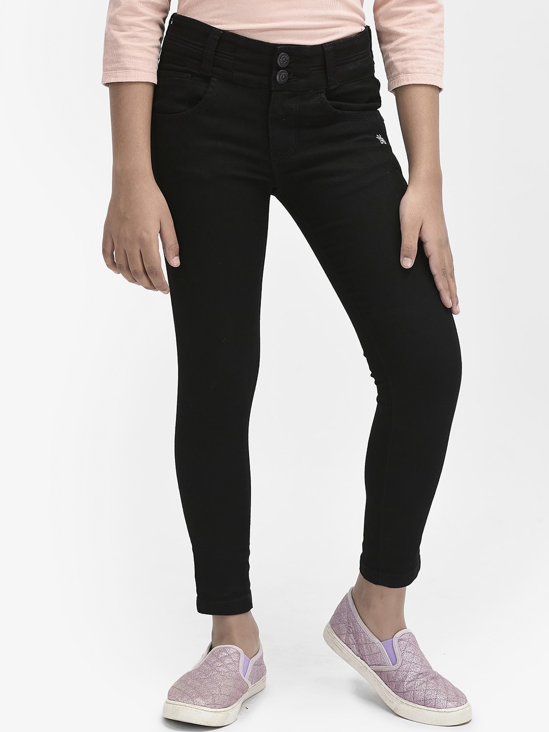 

Crimsoune Club Girls Slim Fit Jeans, Black
