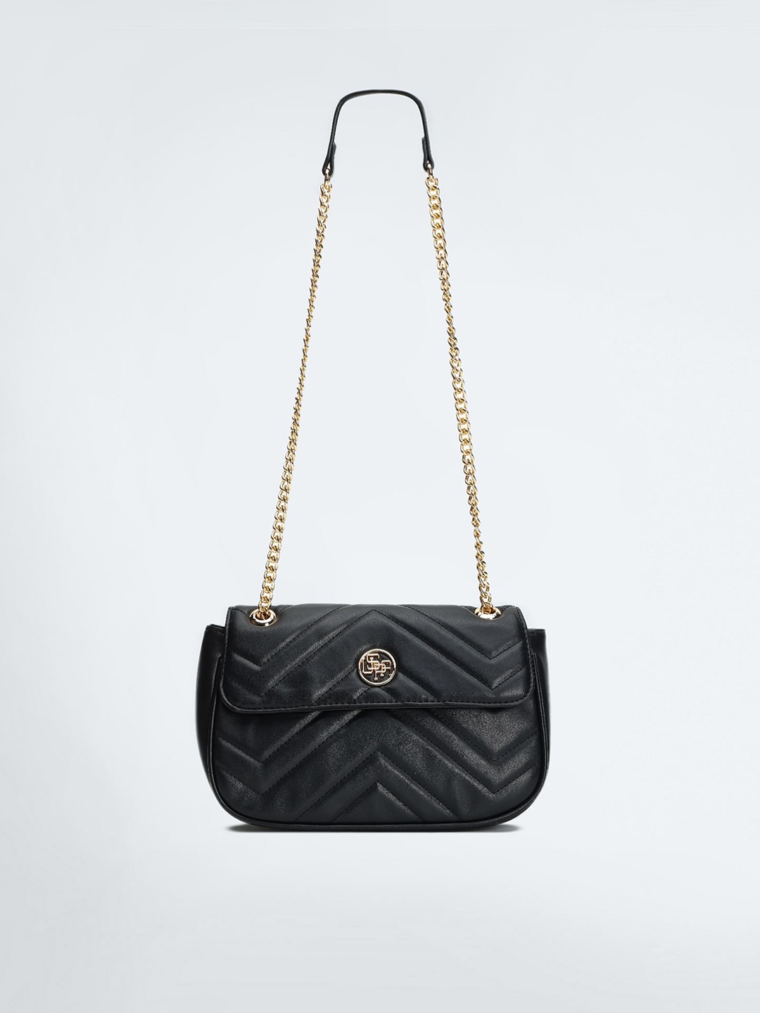 

U.S. Polo Assn. Women Quilted Sling Bag, Black