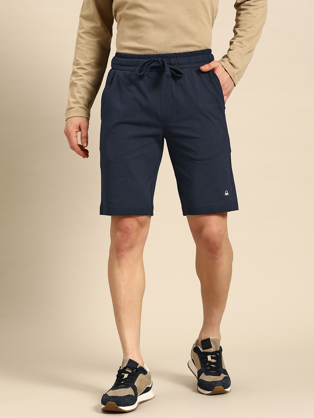 

United Colors of Benetton Pure Cotton Regular Shorts, Navy blue