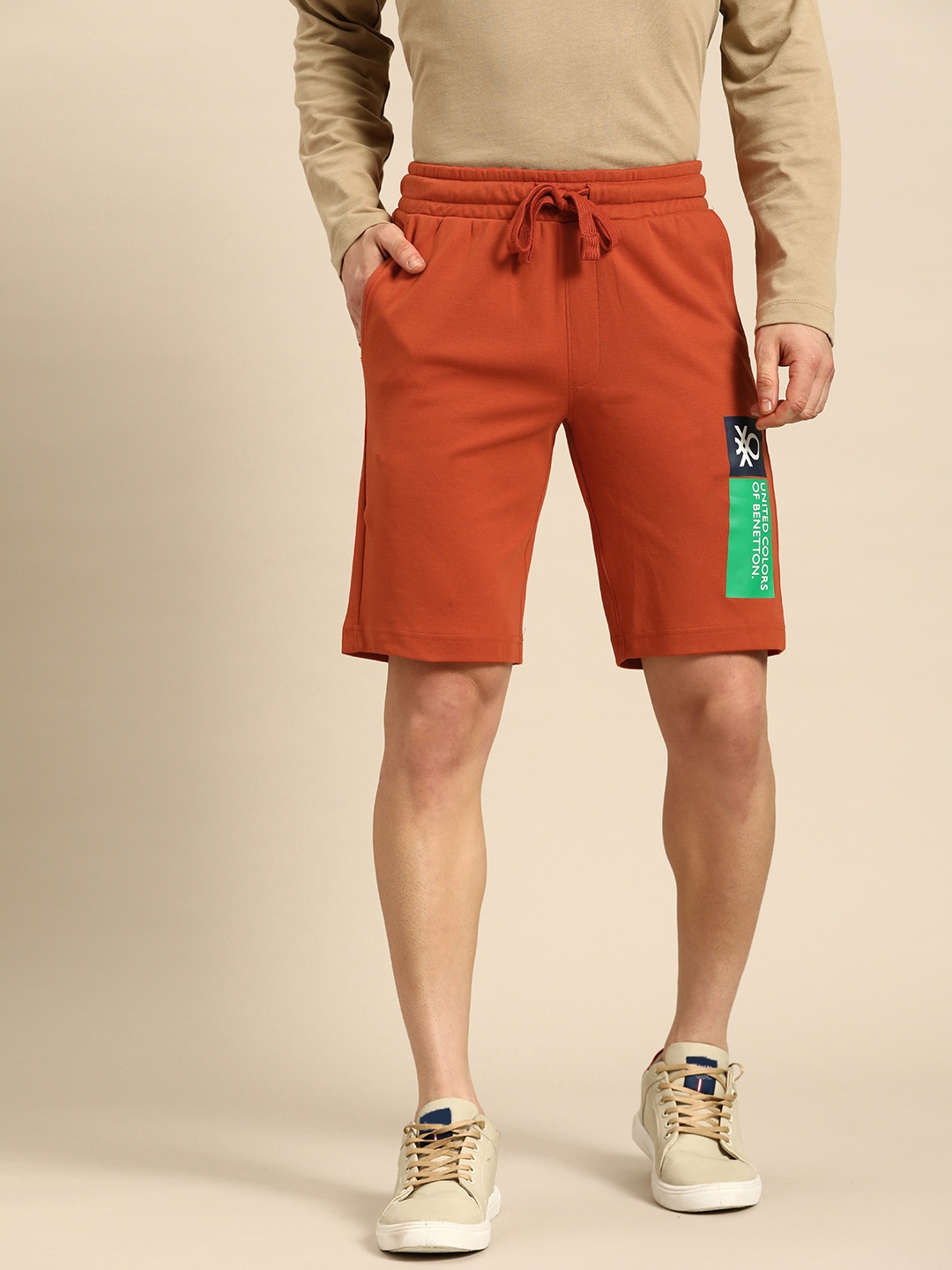 

United Colors of Benetton Pure Cotton Regular Fit Shorts, Rust