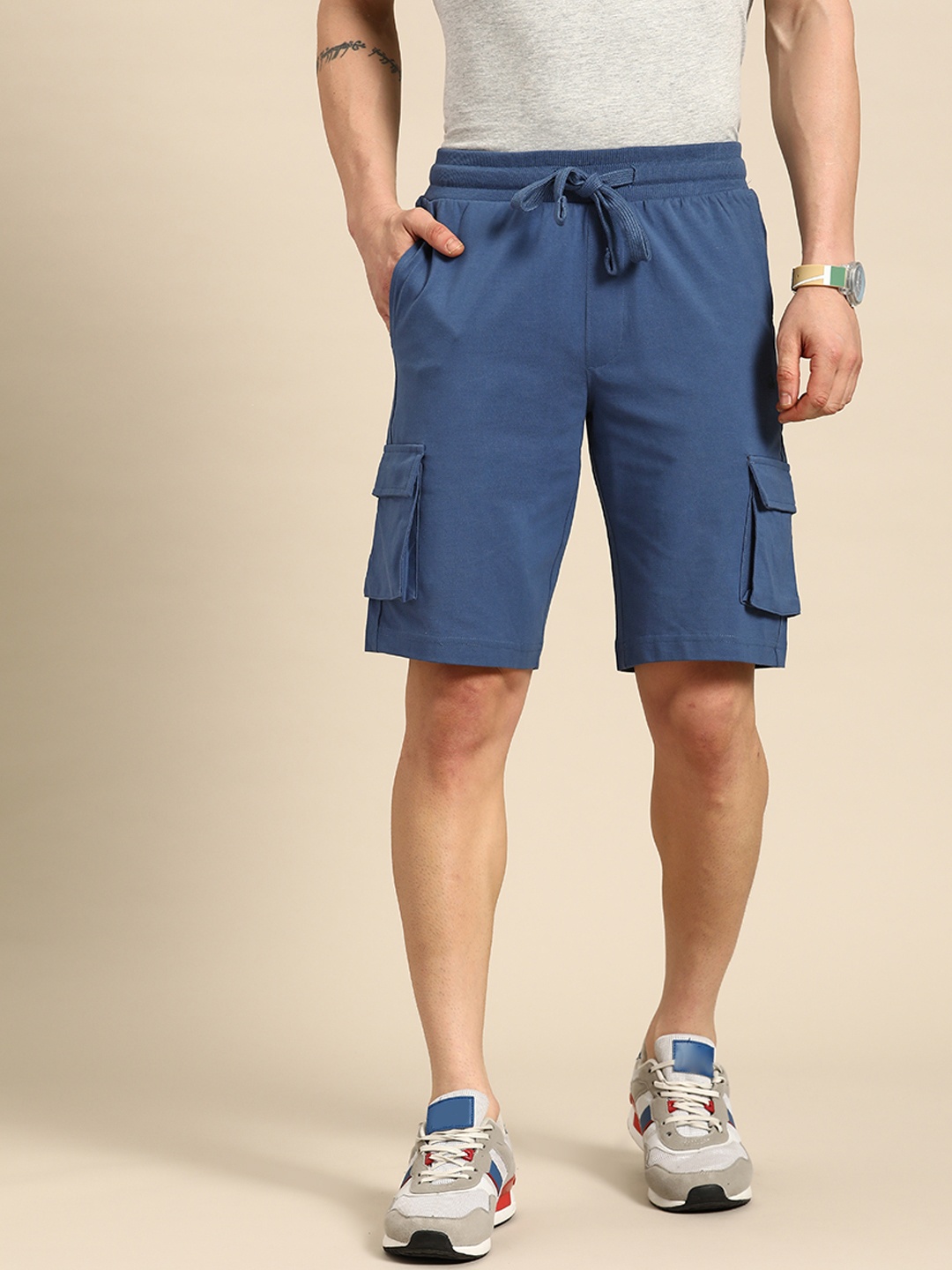 

United Colors of Benetton Pure Cotton Regular Shorts, Blue