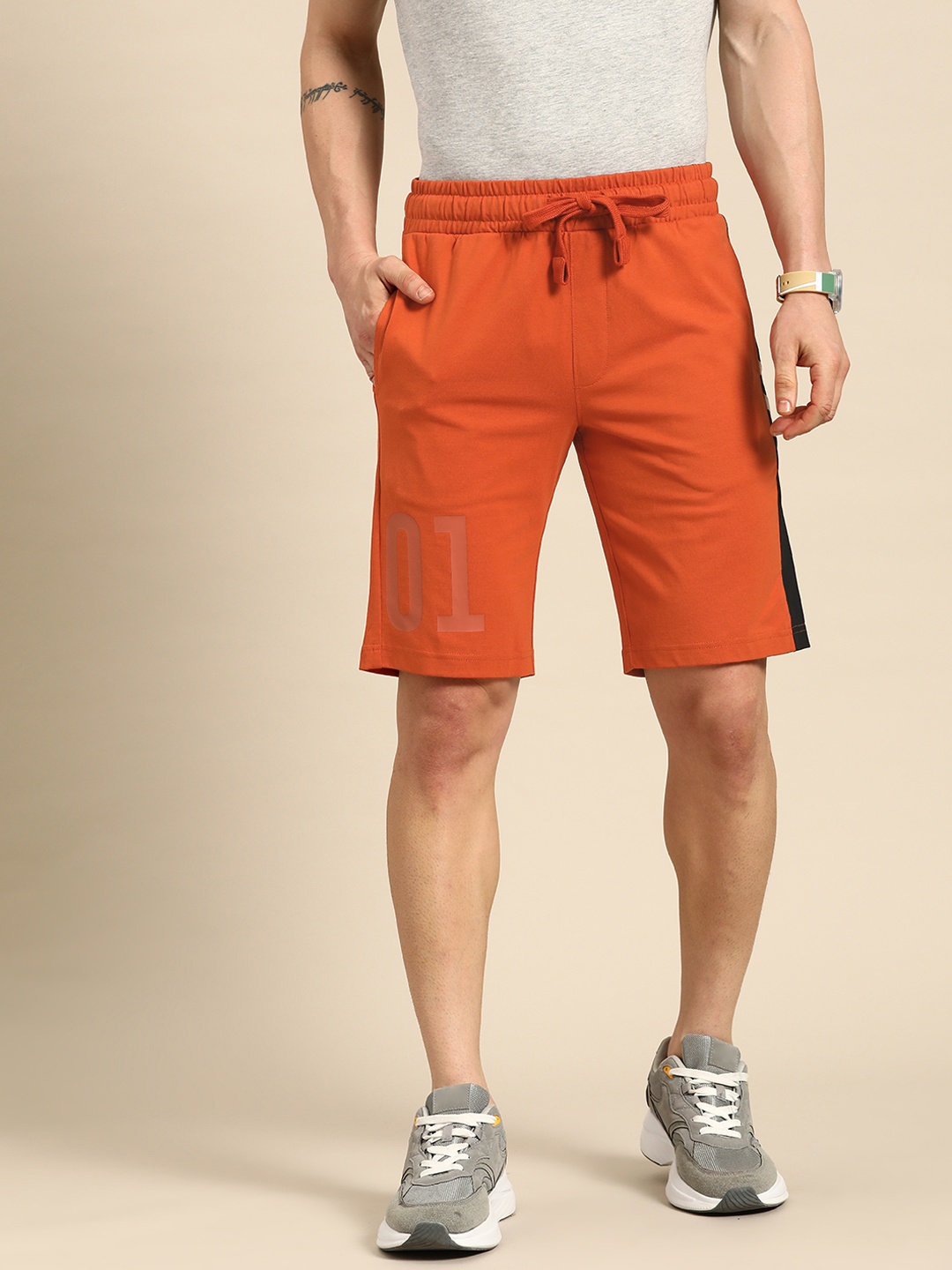 

United Colors of Benetton Pure Cotton Regular Shorts, Orange