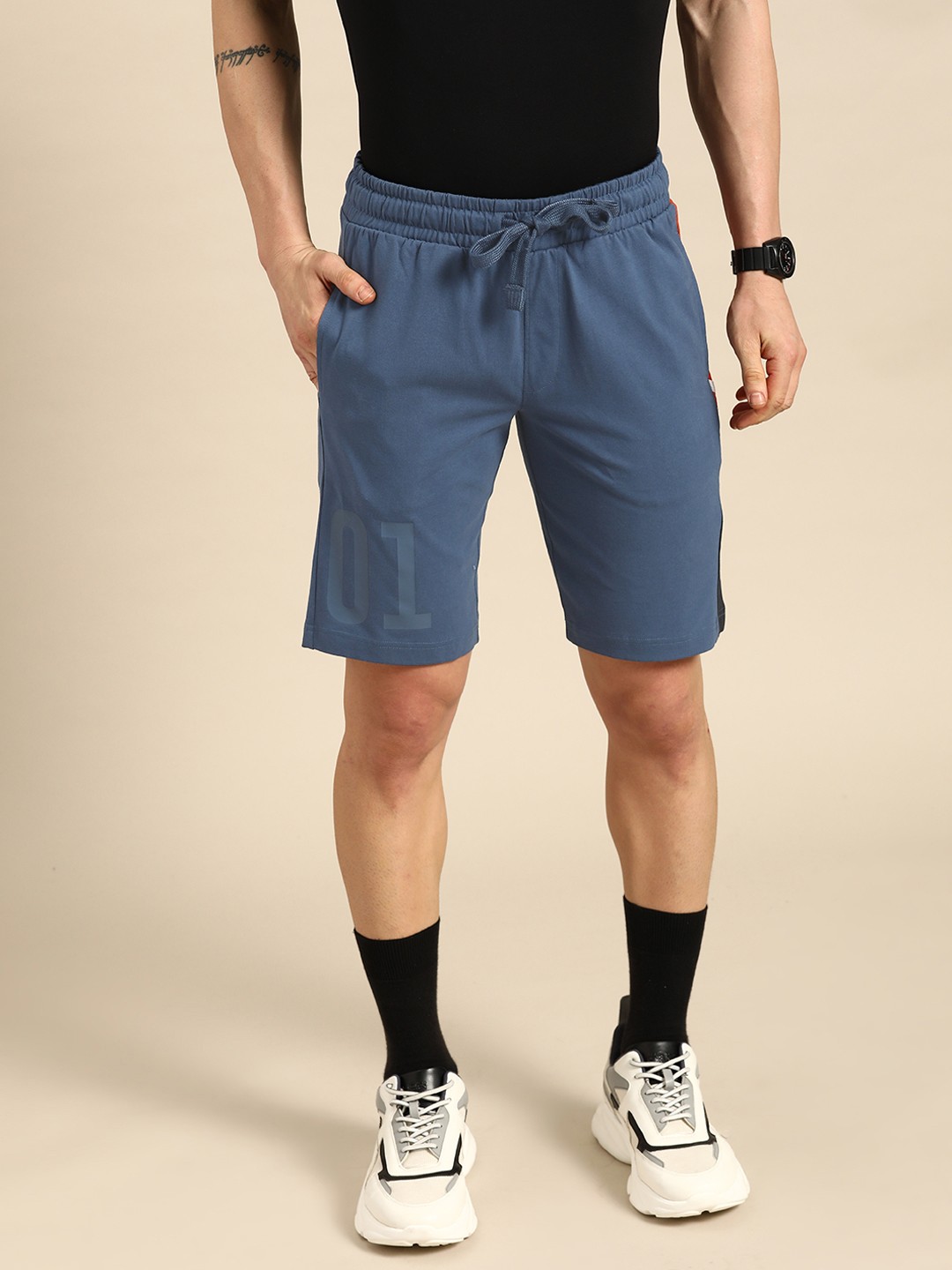 

United Colors of Benetton Pure Cotton Regular Shorts, Blue