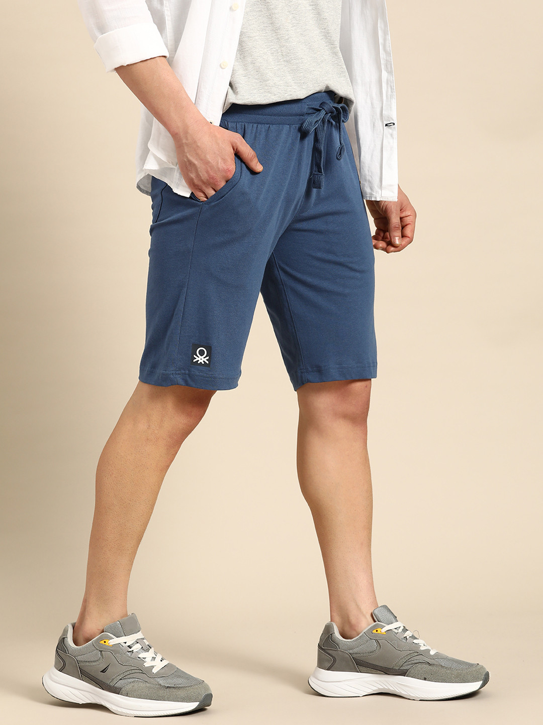 

United Colors of Benetton Men Pure Cotton Shorts, Teal