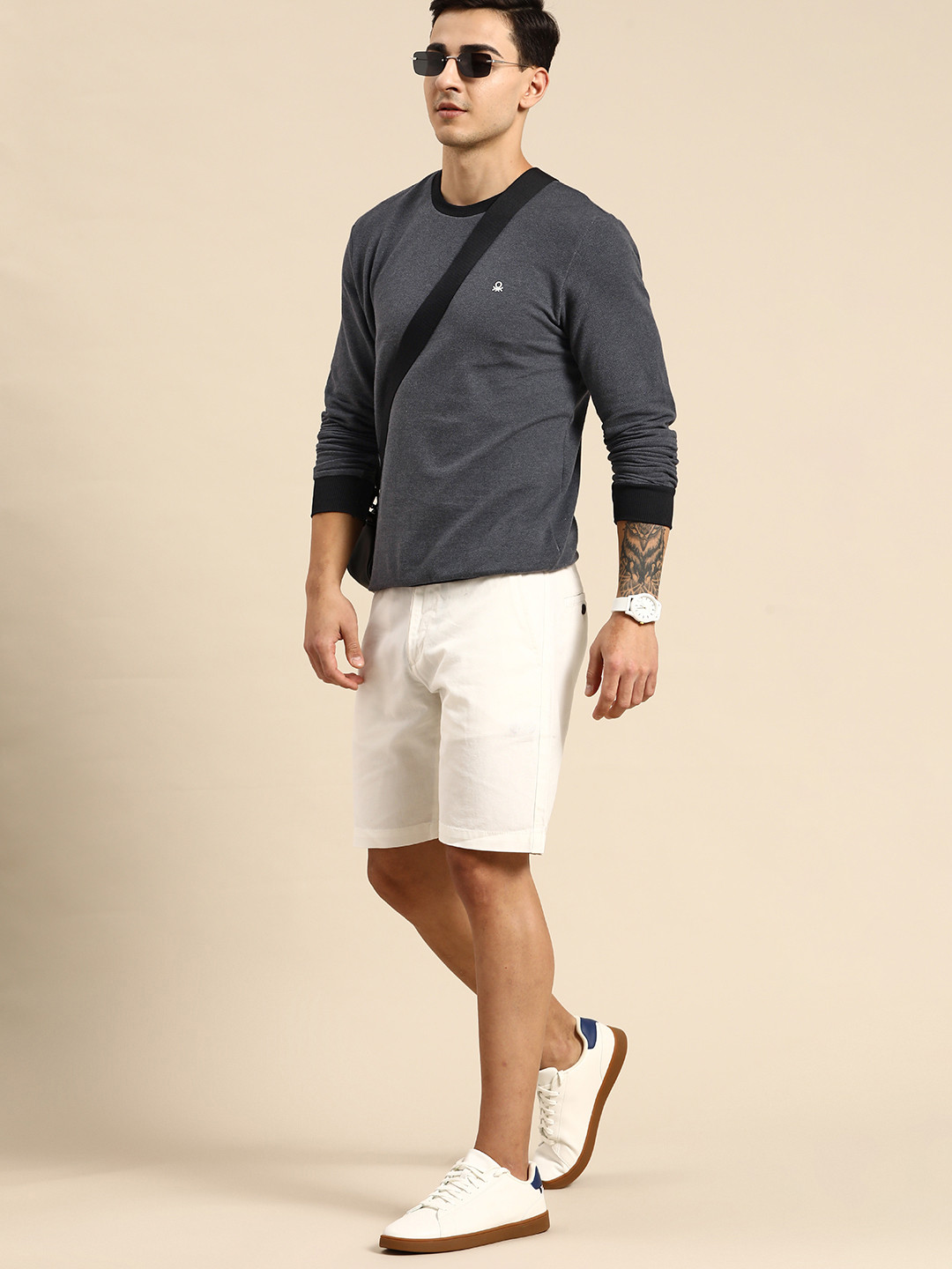 

United Colors of Benetton Pure Cotton Sweatshirt, Charcoal