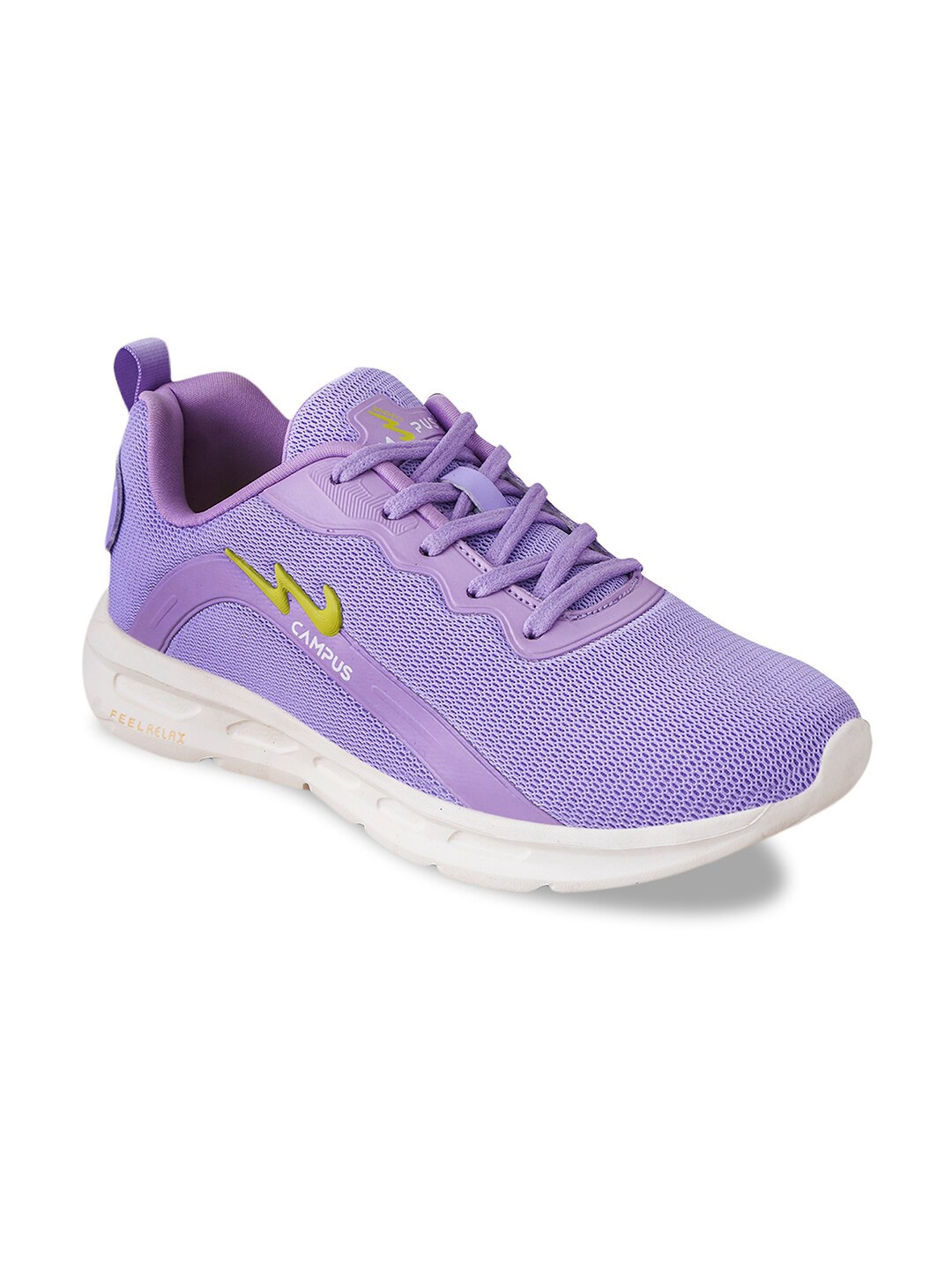 

Campus Women Mesh Lace-Up Running Shoes, Lavender