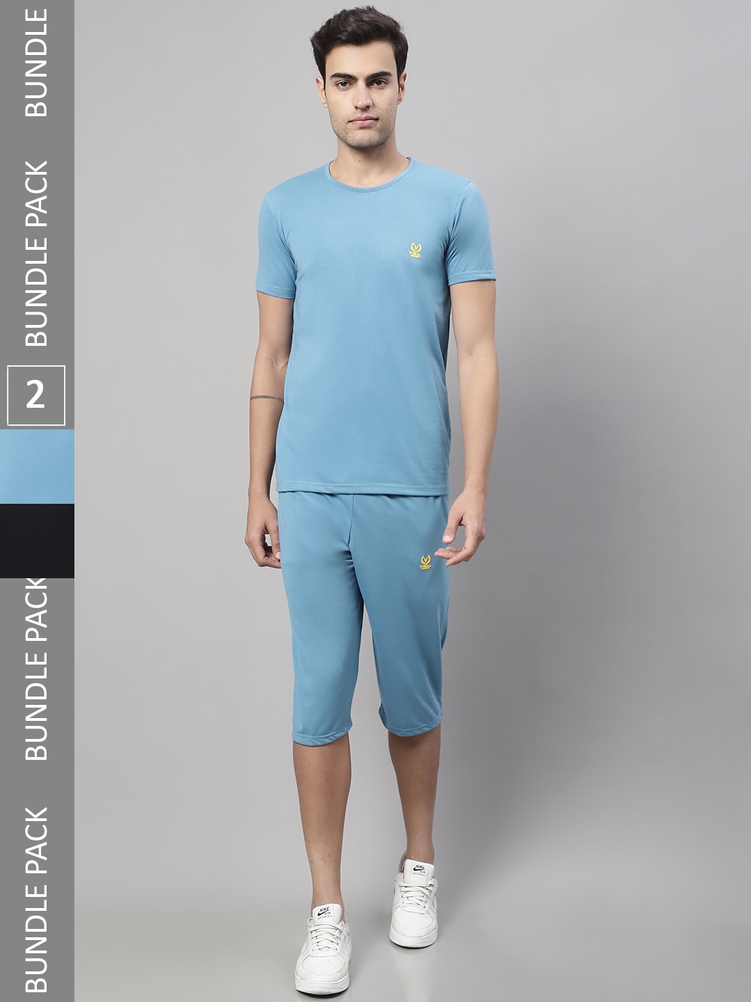 VIMAL JONNEY Pack Of 2 Cotton Tracksuits, Blue