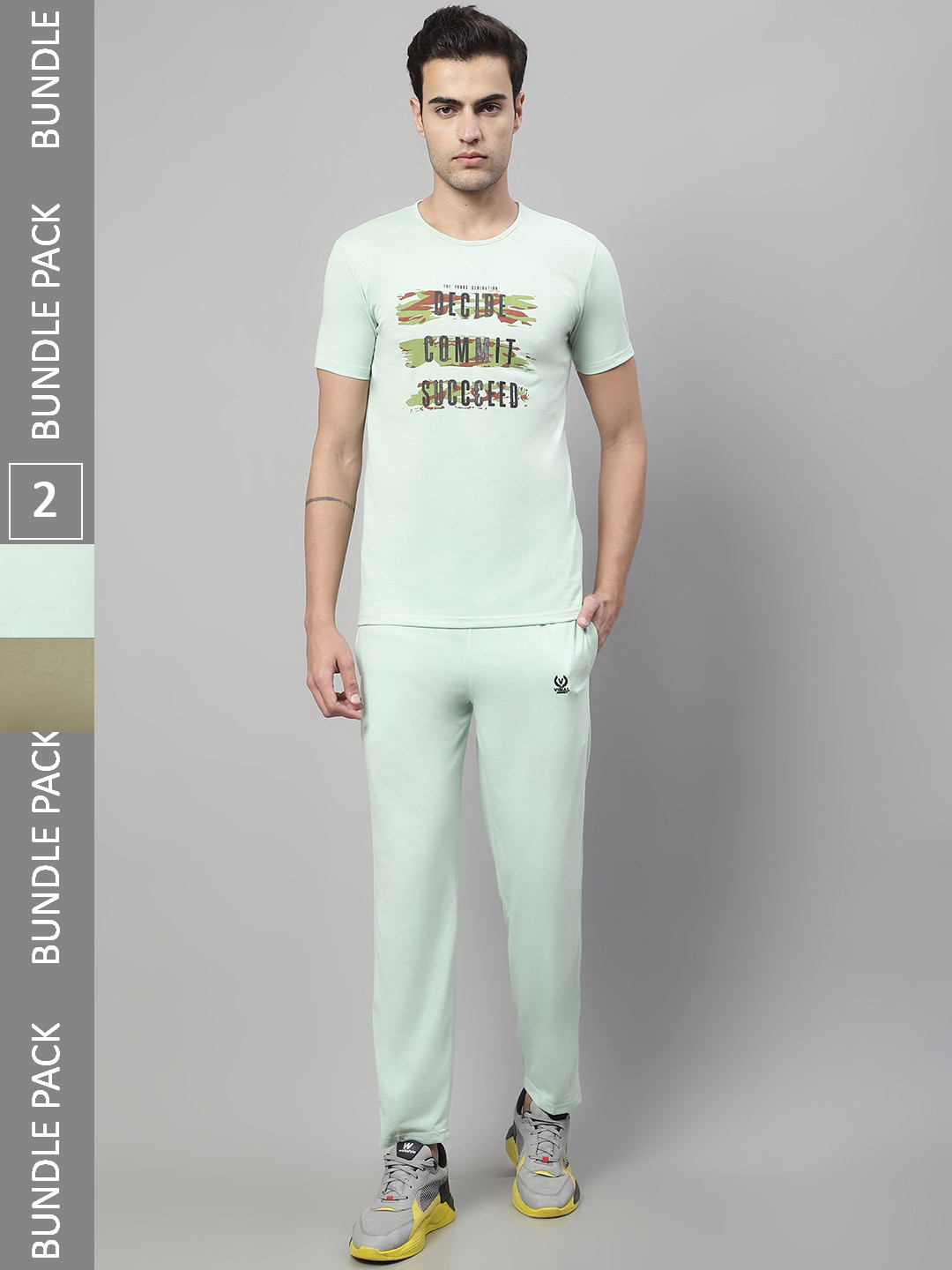 

VIMAL JONNEY Pack of 2 Printed Tracksuit, Green