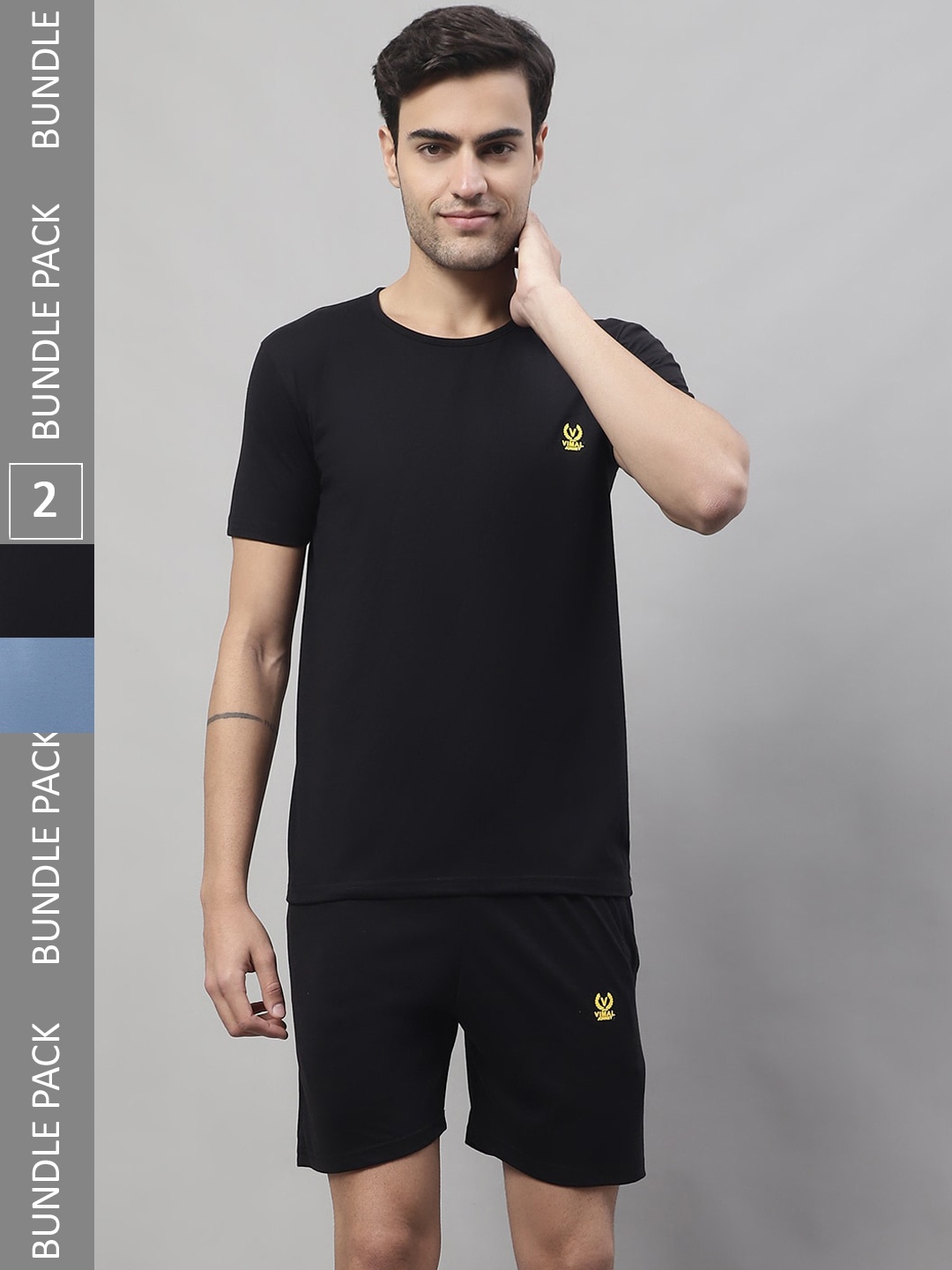 

VIMAL JONNEY Pack Of 2 Cotton Sports Tracksuit, Blue